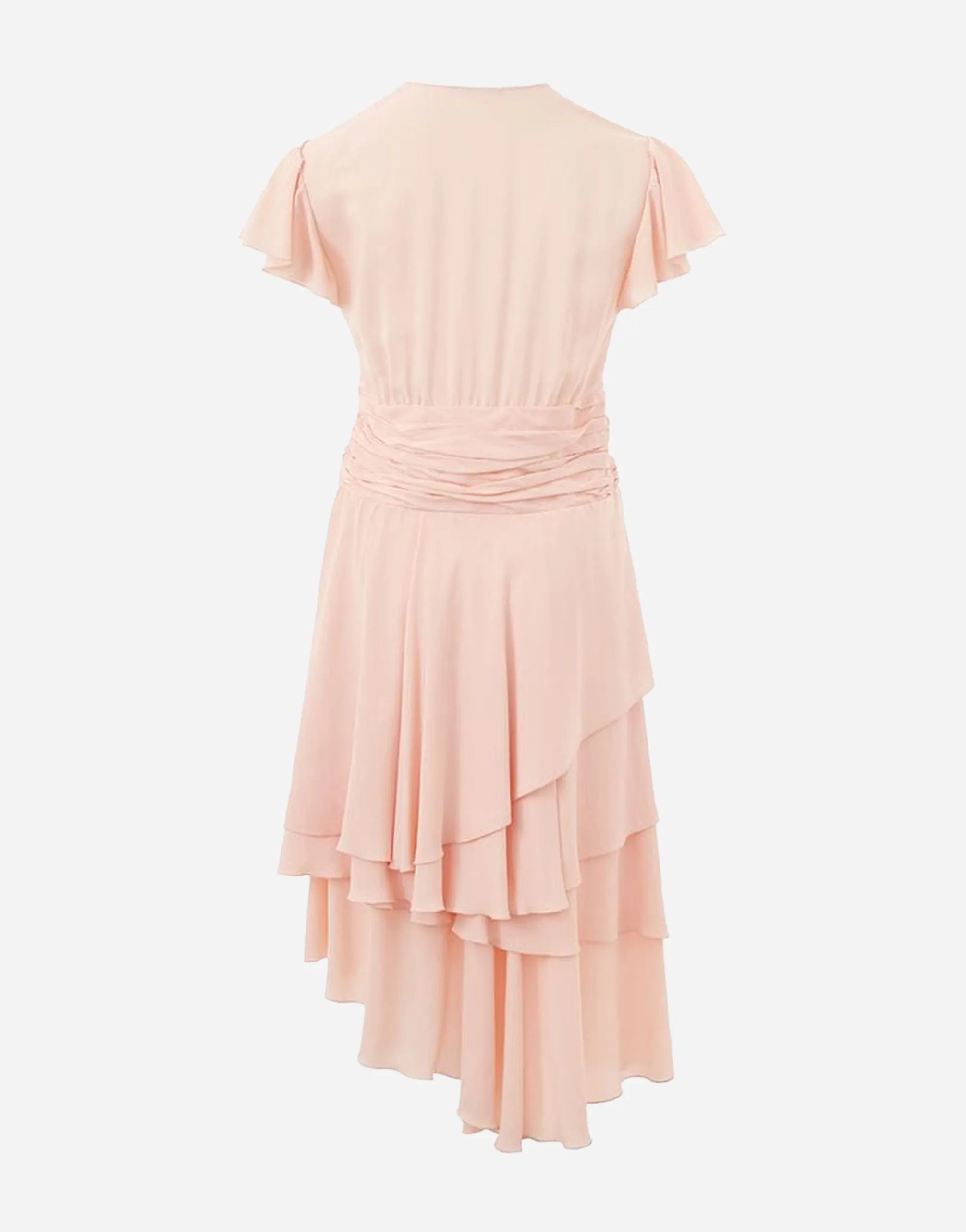 Lardini Lardini Tiered Ruffle Wrap Midi Dress