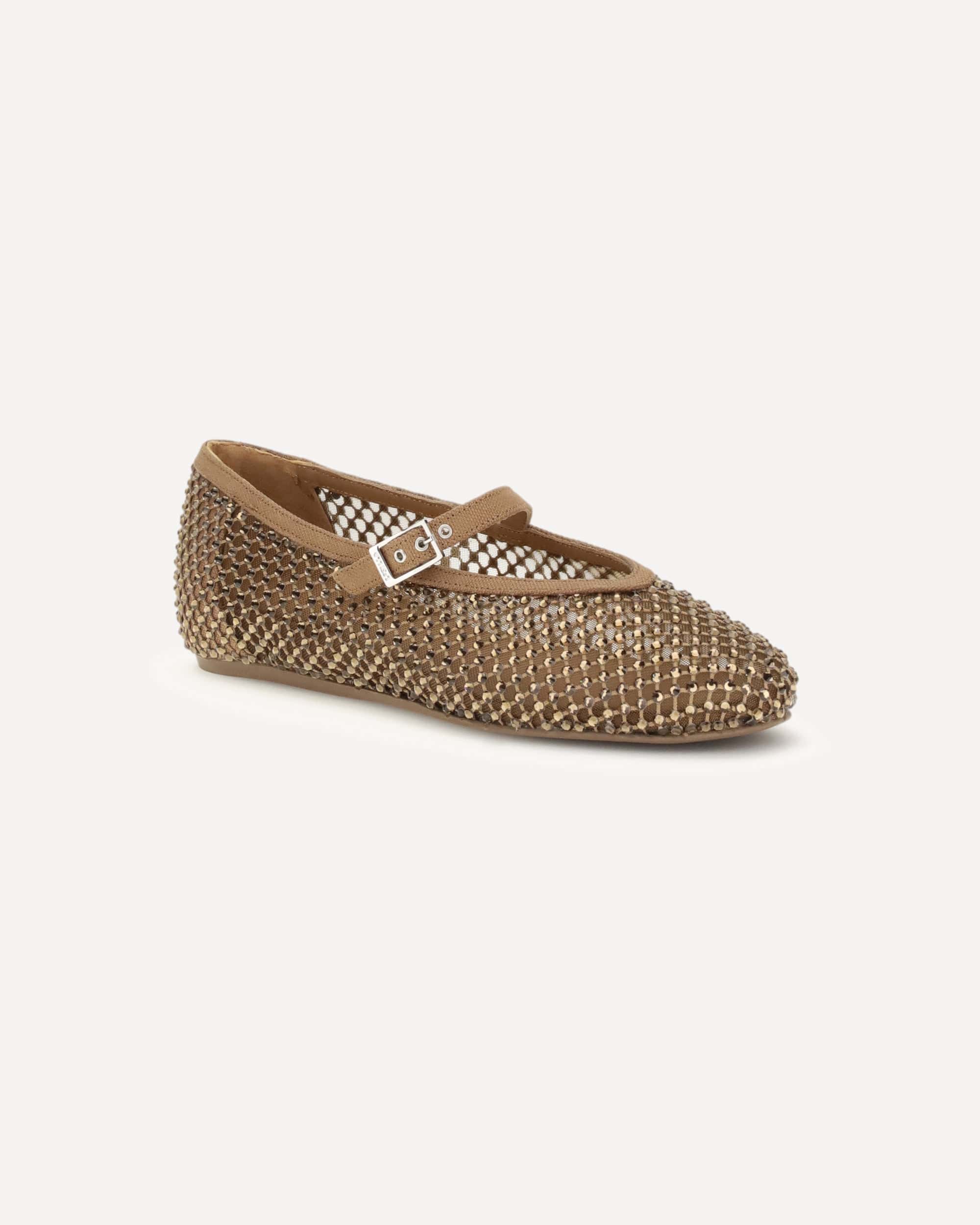 Gilda Ballerinas aus Mesh mit Kristallen - alternate view