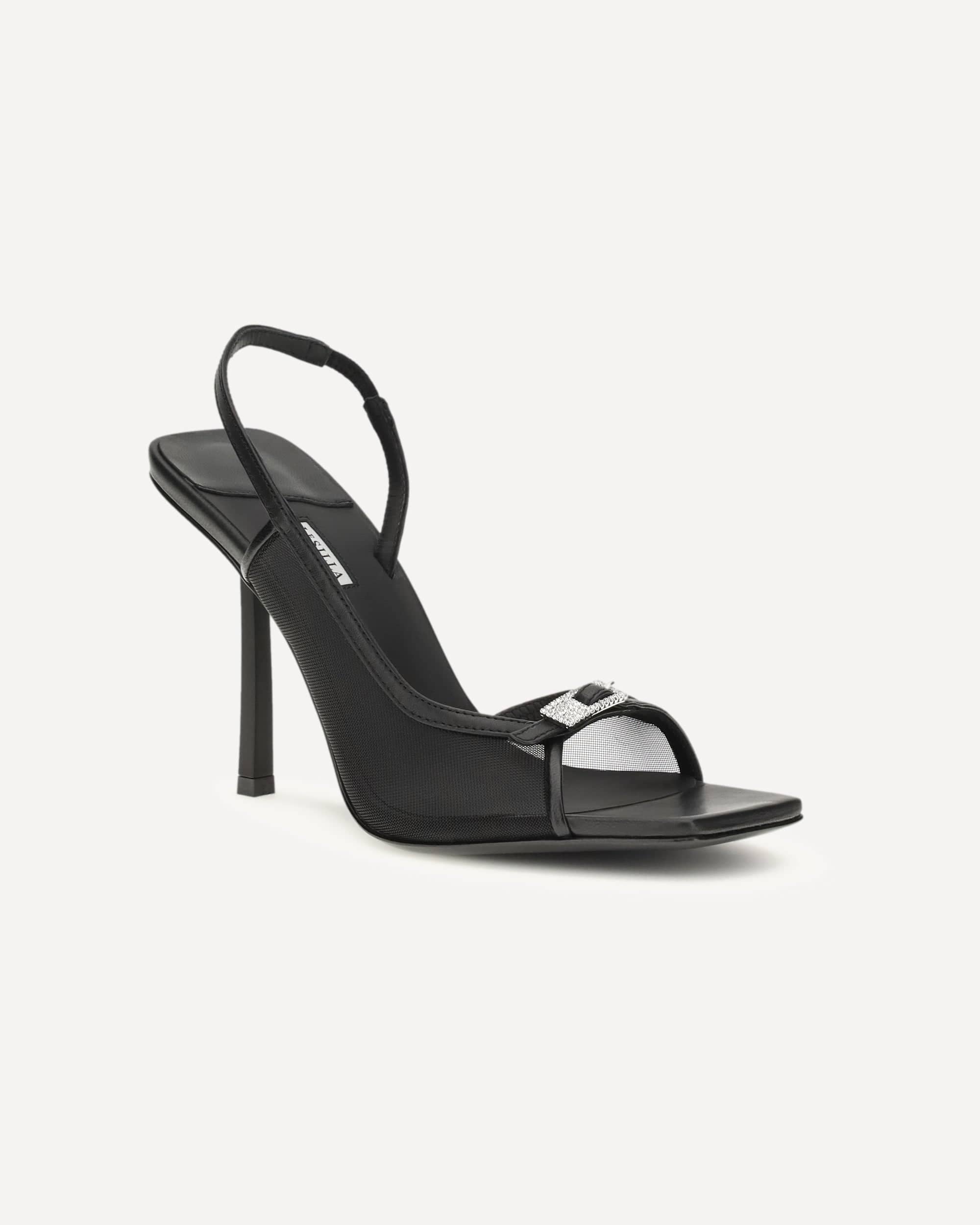 Vittoria Netz-Slingback-Sandalen - alternate view