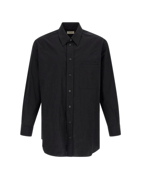 R.2　LEMAIRE パース　黒　ブラック Lemaire Two Pocket Cotton Crêpe Shirt | Sendegaro