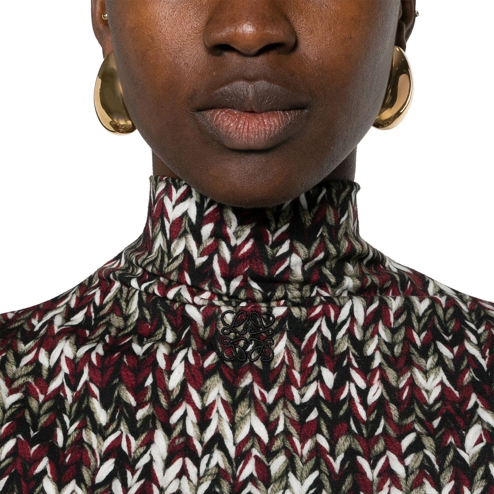 Loewe Anagram Knit-Print Long Dress