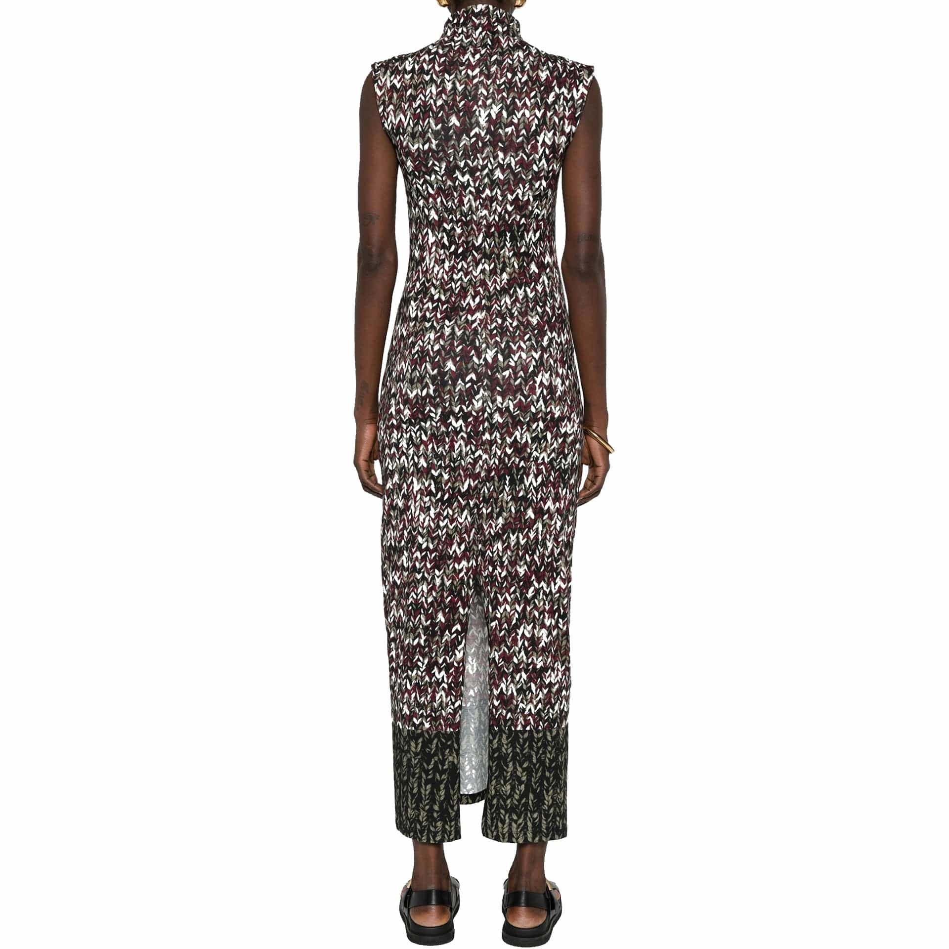 Loewe Anagram Knit-Print Long Dress