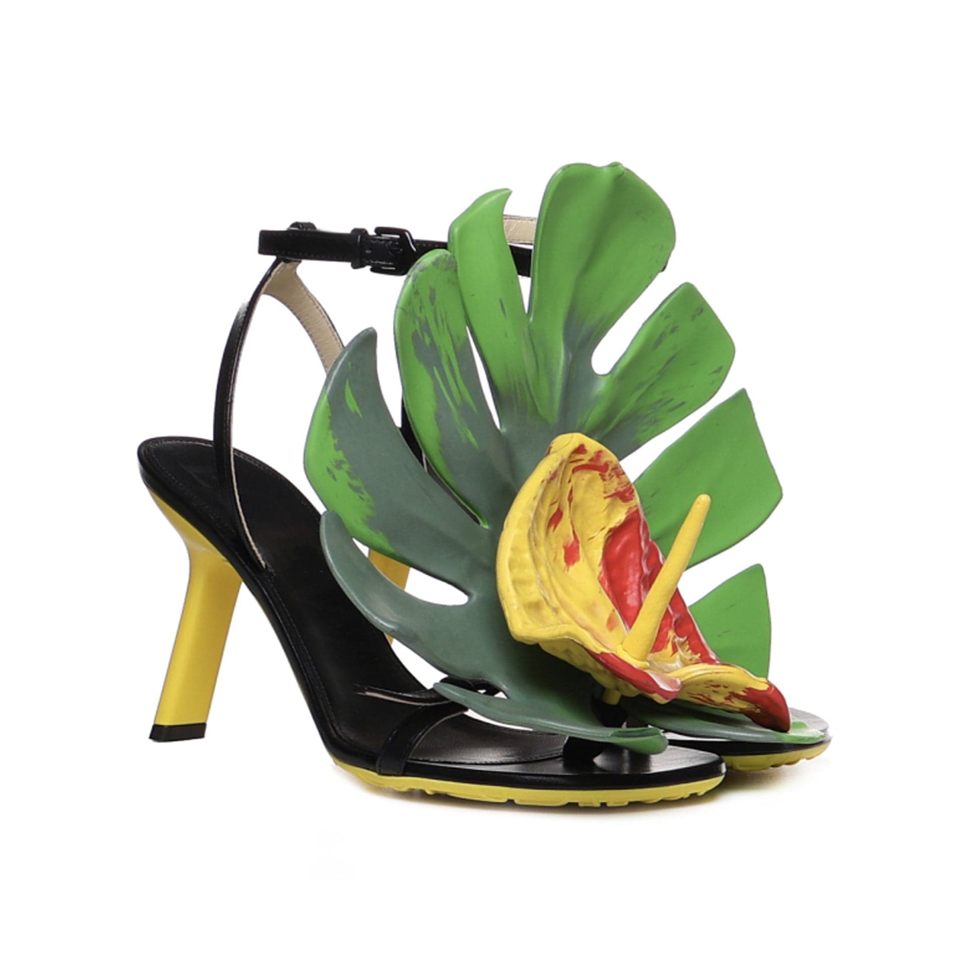 Loewe Petal Monstera Leather Sandals - alternate view