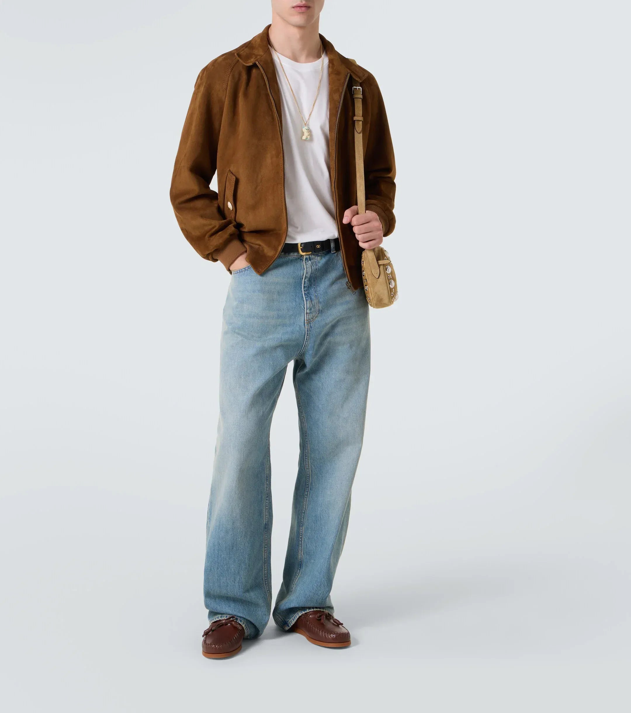 徽标贴片棉质平纹针织T恤 - alternate view