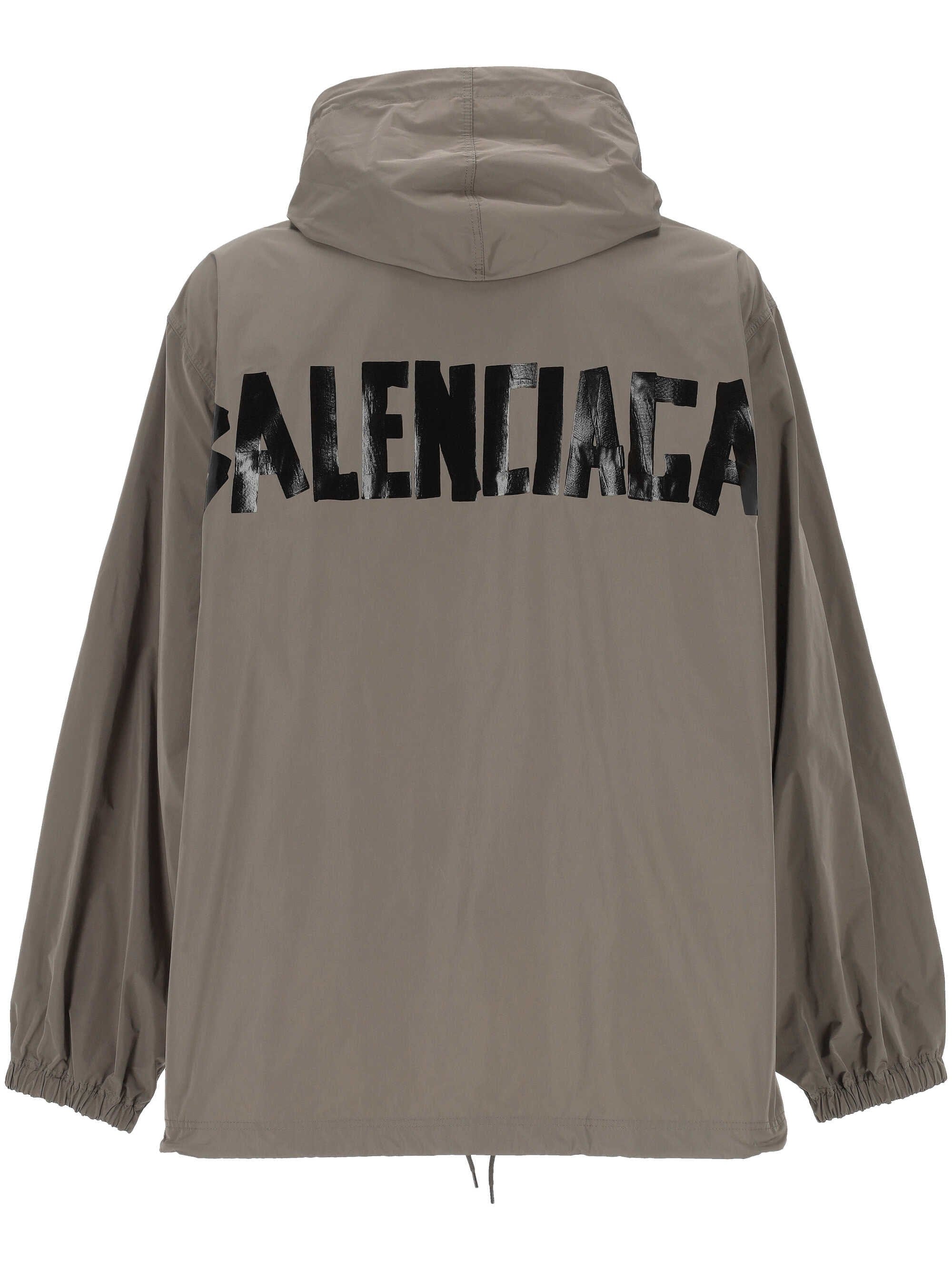 Balenciaga Logo Print Waterproof Jacket