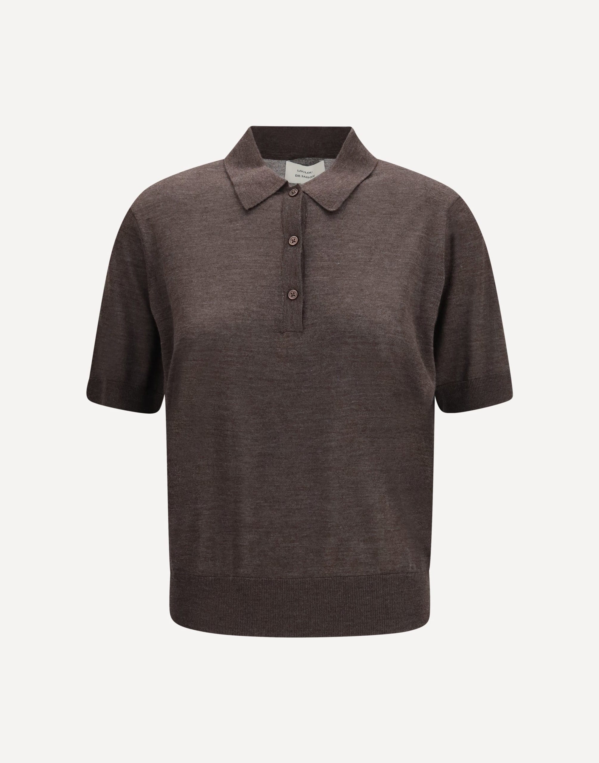 Loulou De Saison Migo Ribbed Short Sleeve Polo