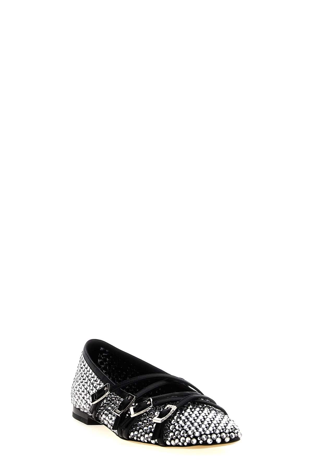 MACH & MACH MACH & MACH Crystal Net Ballet Flats