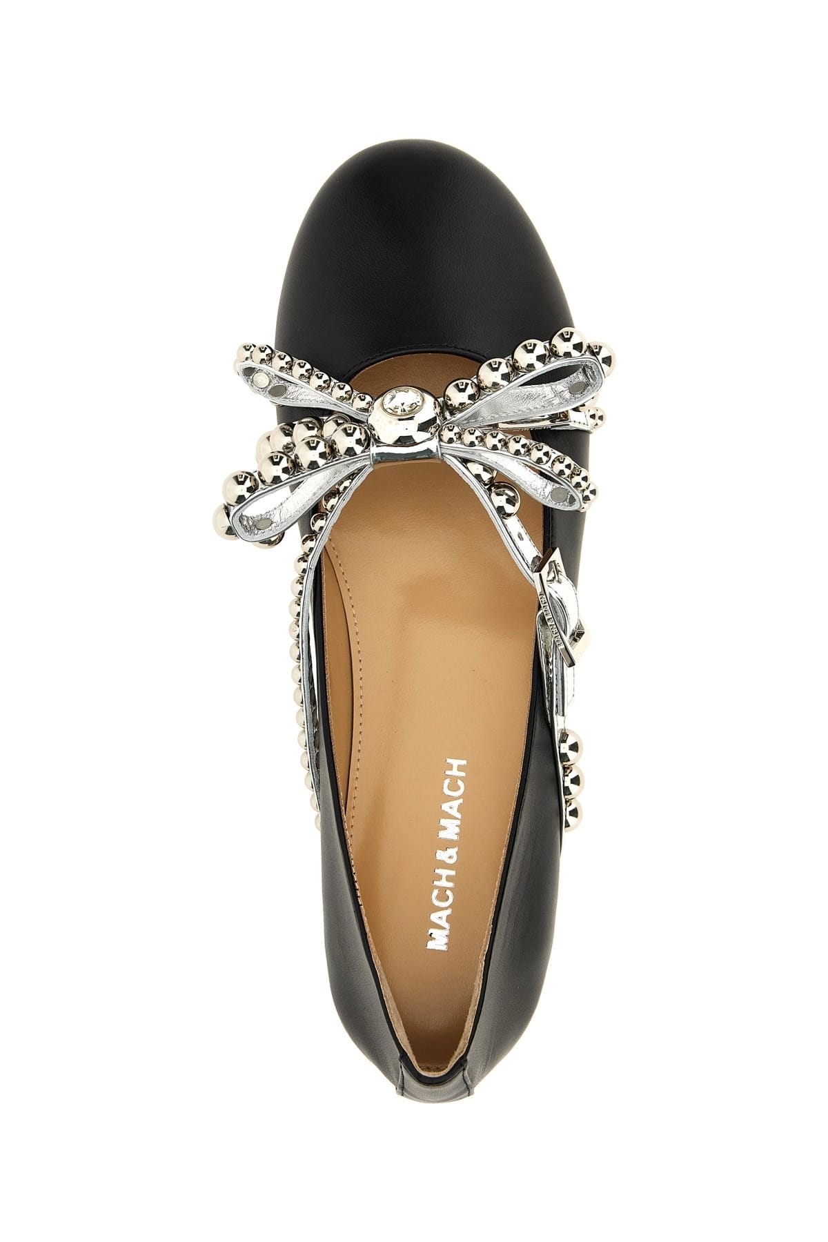 MACH & MACH MACH & MACH Crystal Studs Ballet Flats