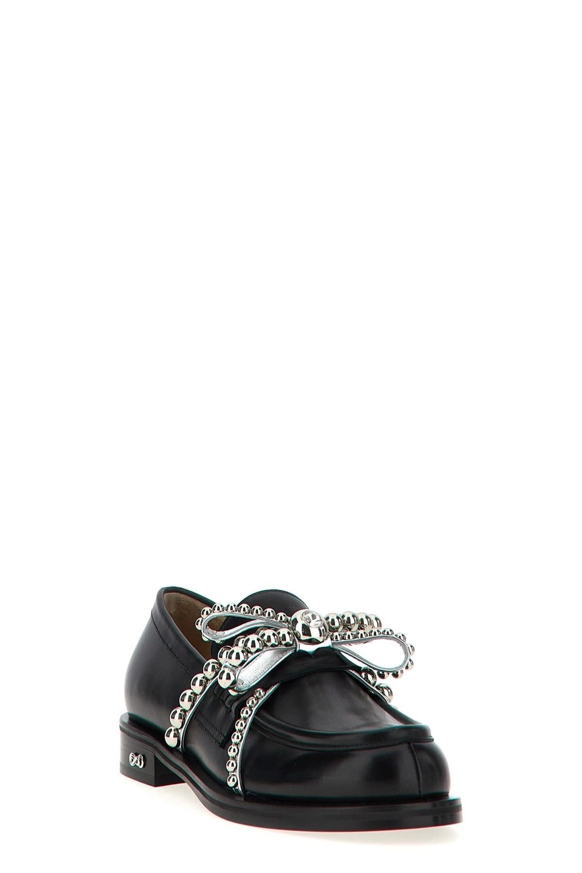 MACH & MACH Crystal Studs Loafers - alternate view