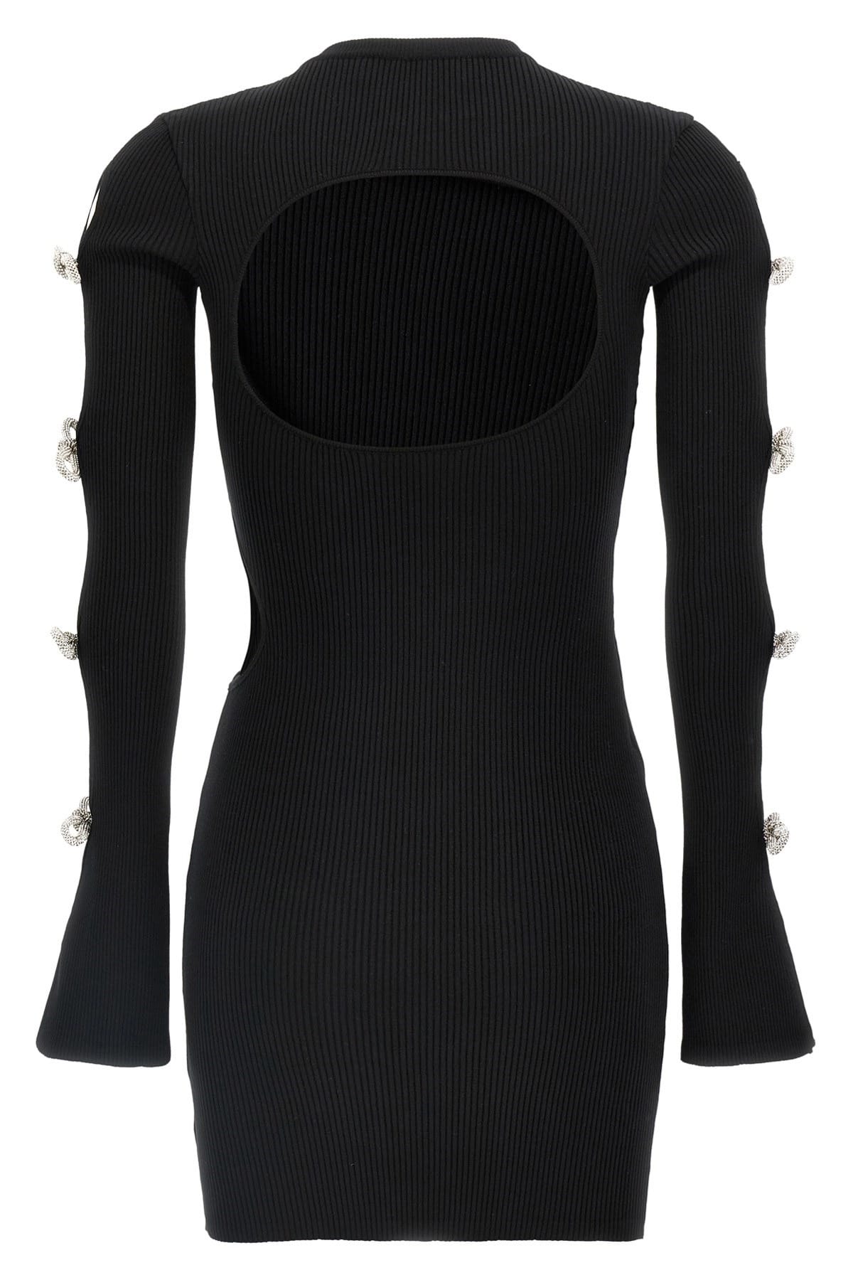 MACH & MACH Kleid mit Ausschnitten und Kristallschleife - alternate view