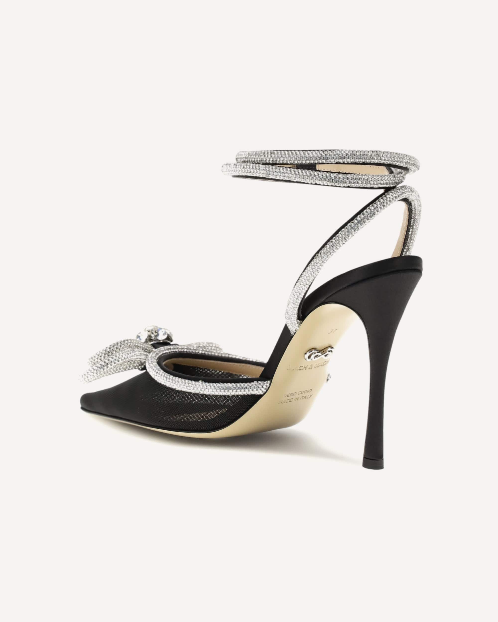 MACH & MACH Double Bow Satin Pumps