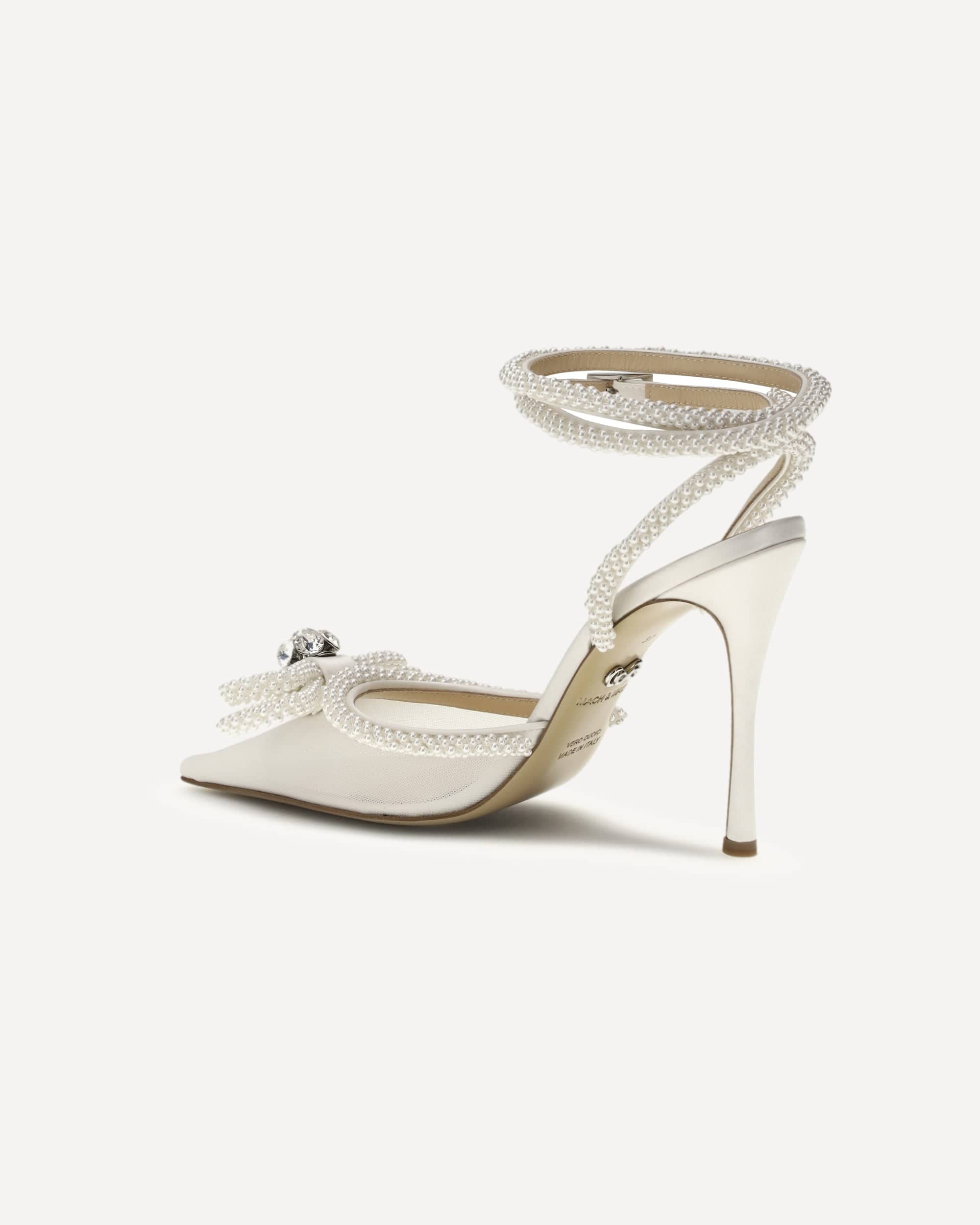 MACH & MACH Double Bow Satin Pumps