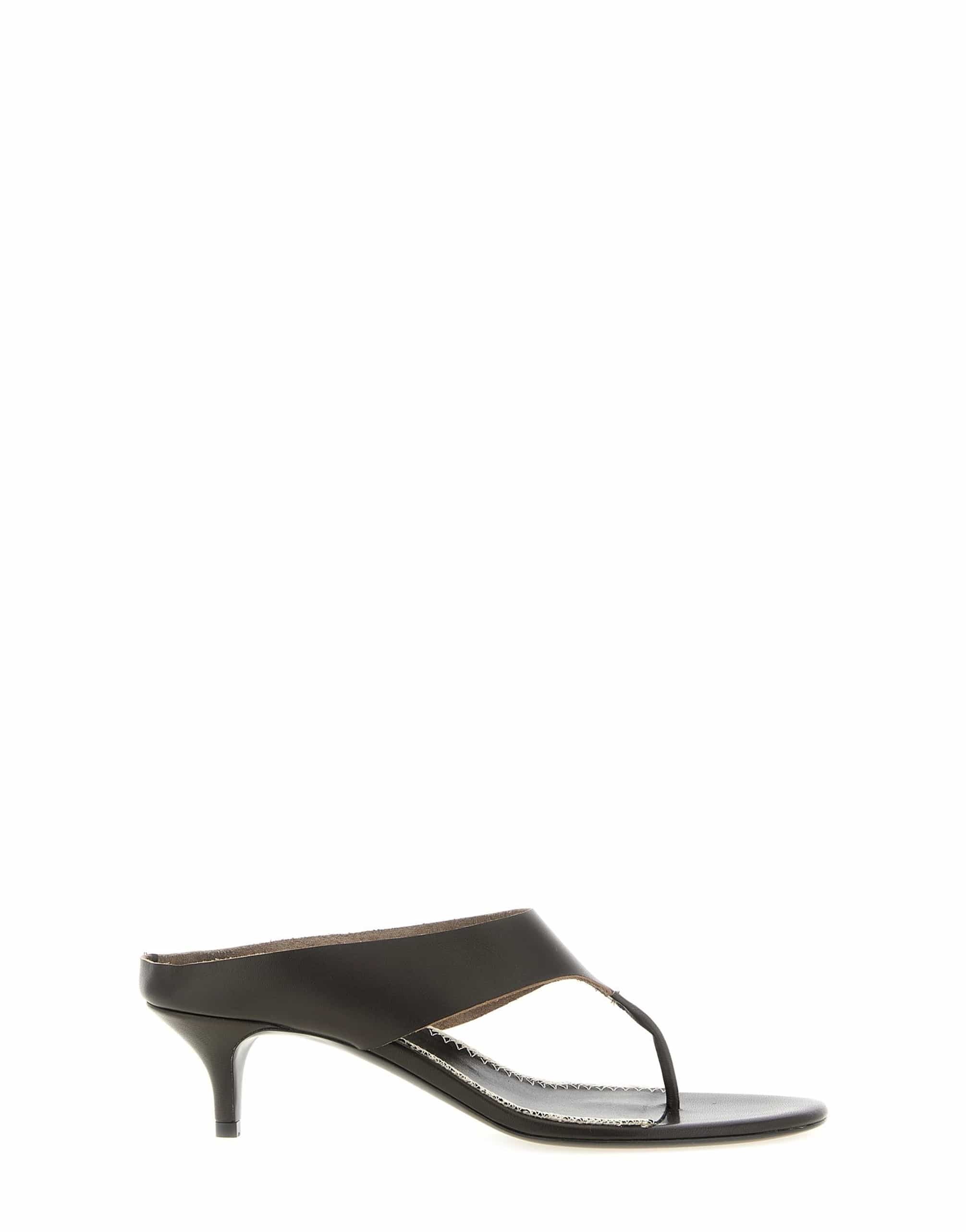 Magda Butrym Magda Butrym Brown Leather Mid Heel Sandals
