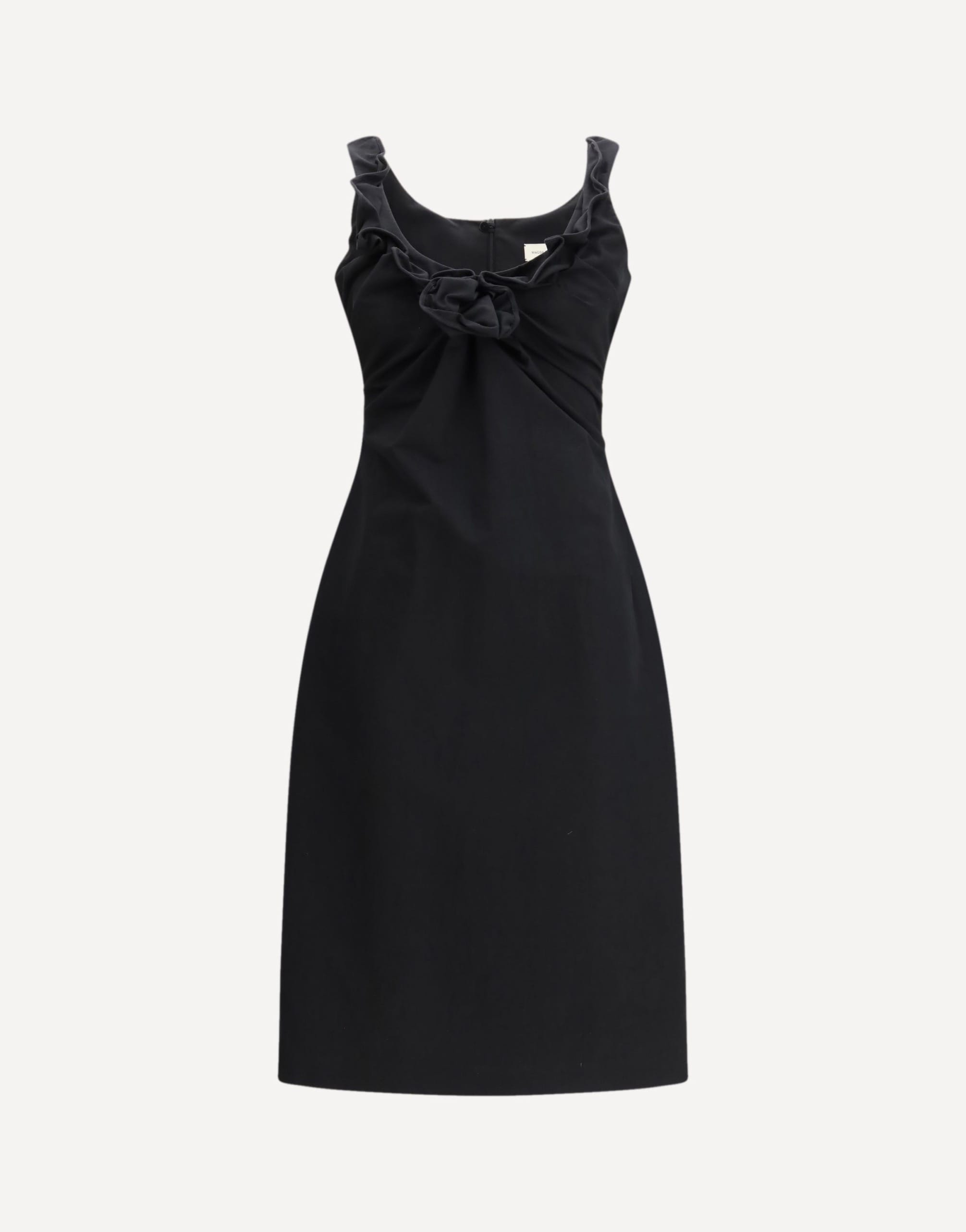 Magda Butrym Draped Neckline Sleeveless Sheath Dress