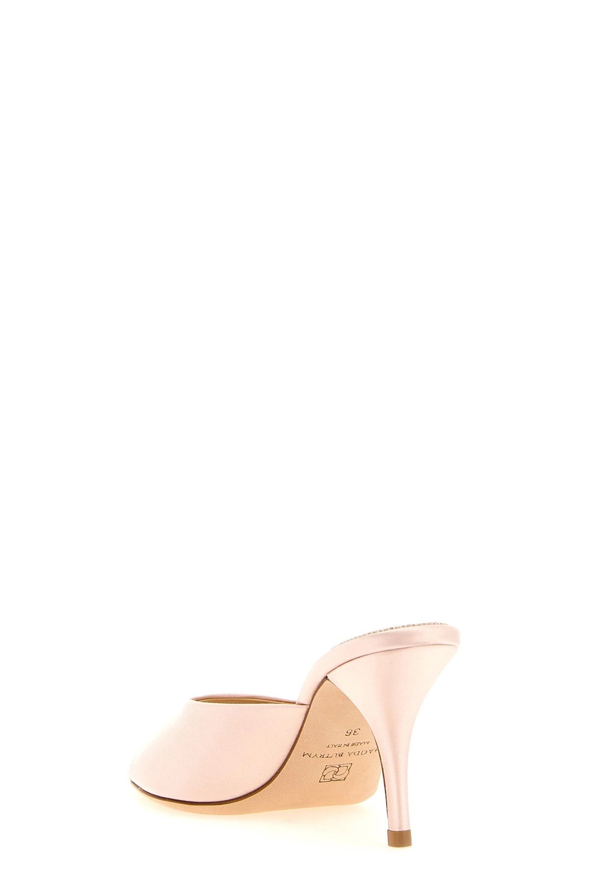 Magda Butrym Pink Satin Mules