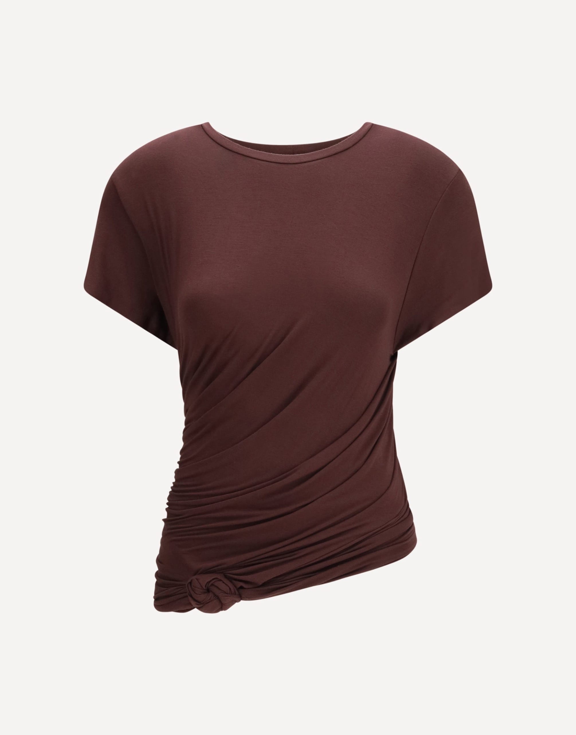 Magda Butrym Side-Knot Draped T-Shirt