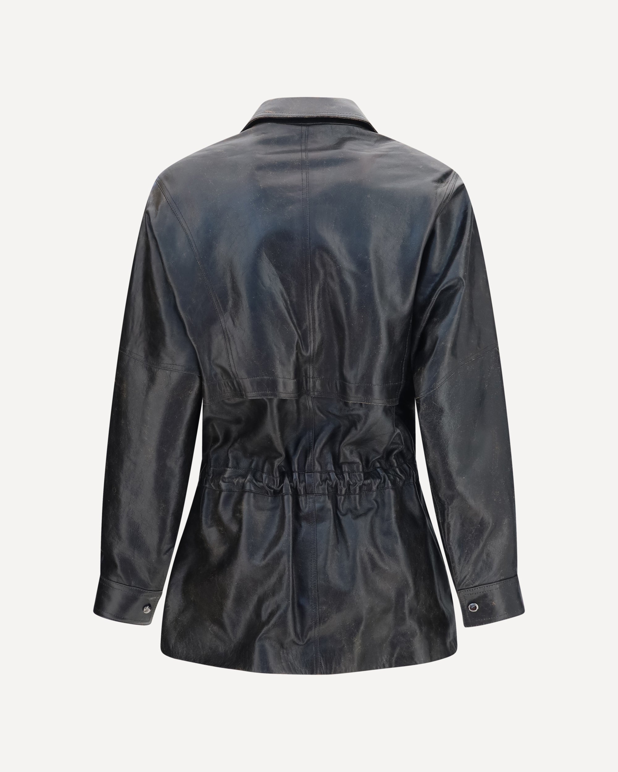 Magda Butrym Vintage leren jas met trekkoord - alternate view