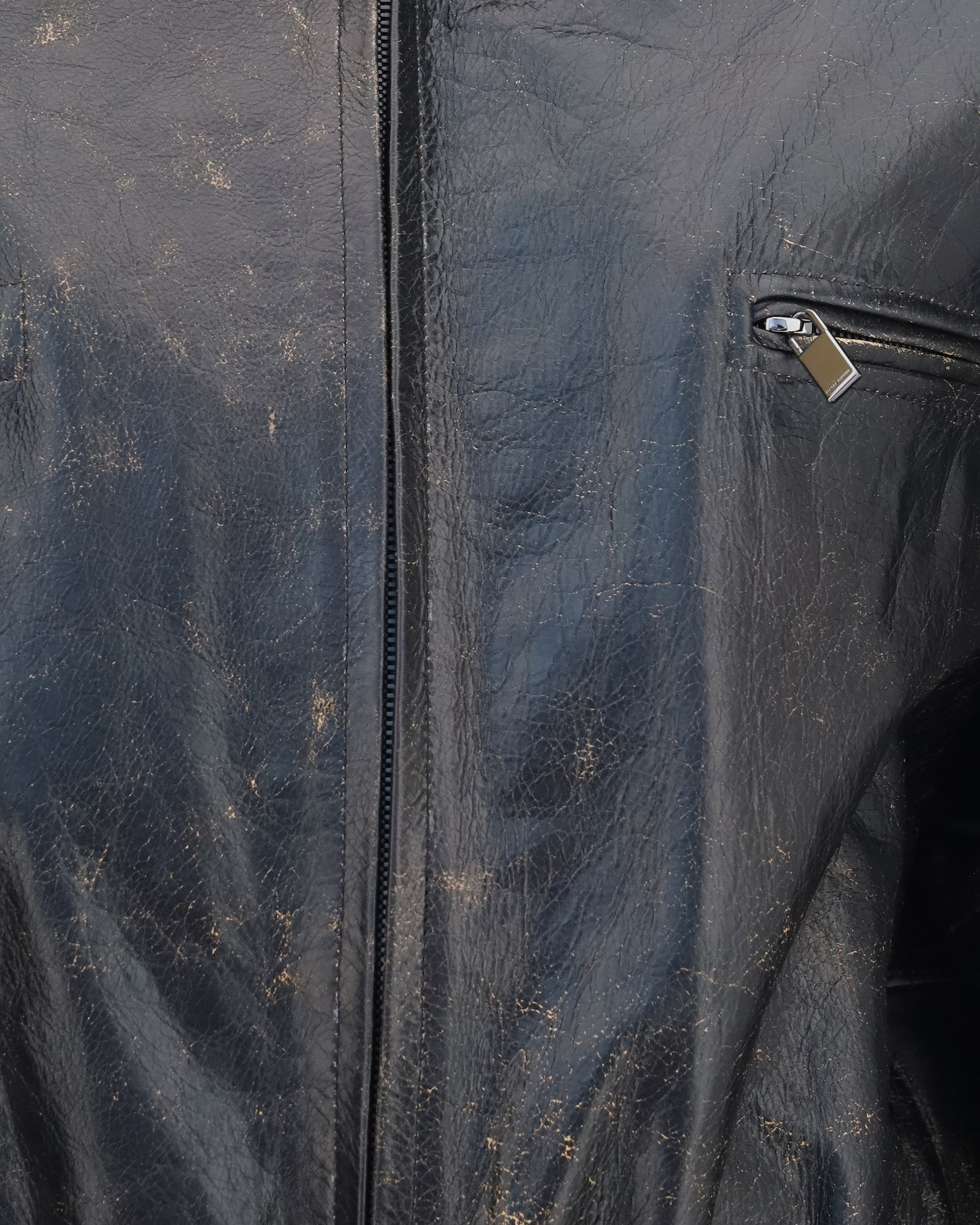 Magda Butrym Vintage Leather Jacket With Drawstring