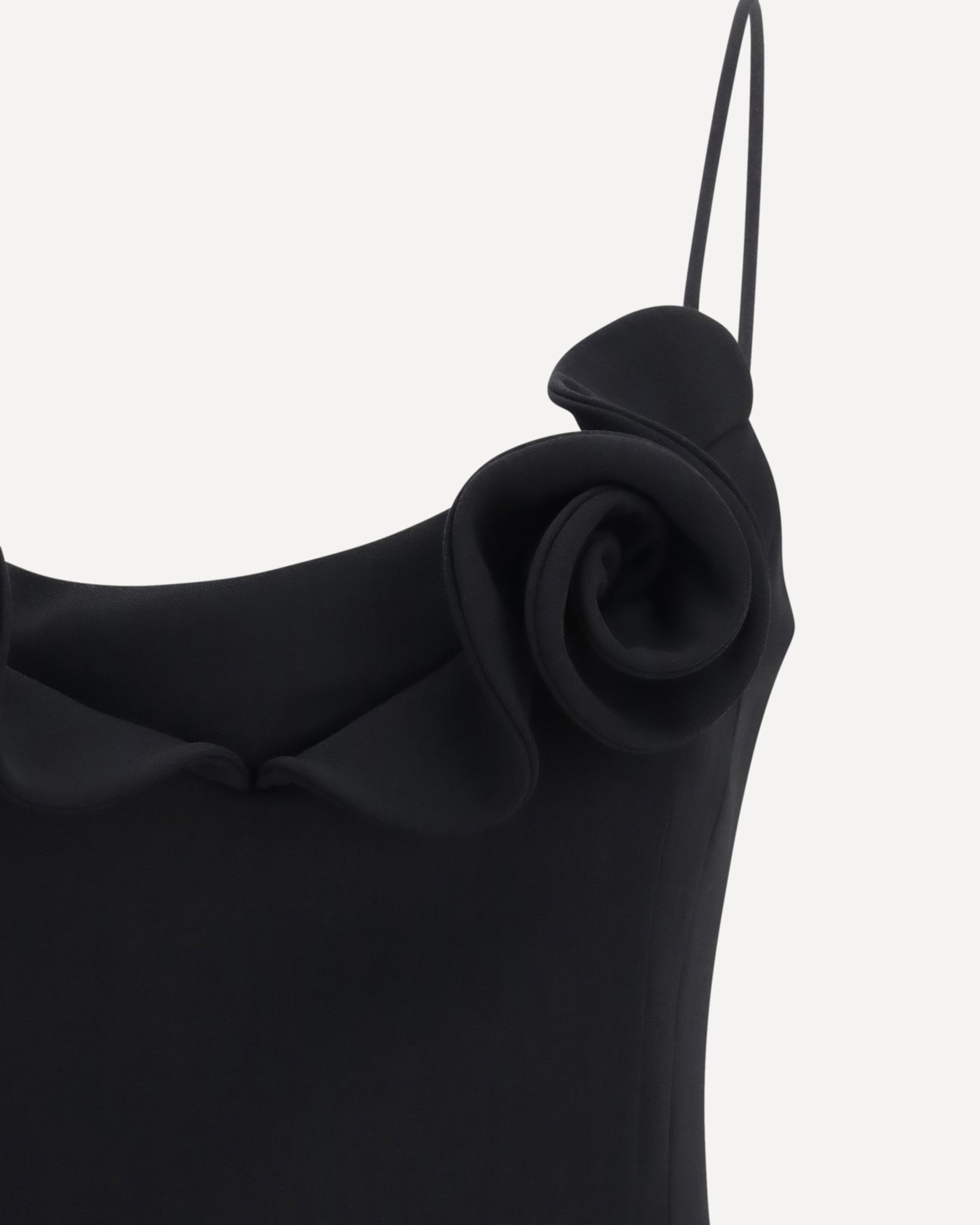 Magda Butrym Magda Butrym Wool-Blend Mini Dress With Ruffle Neckline