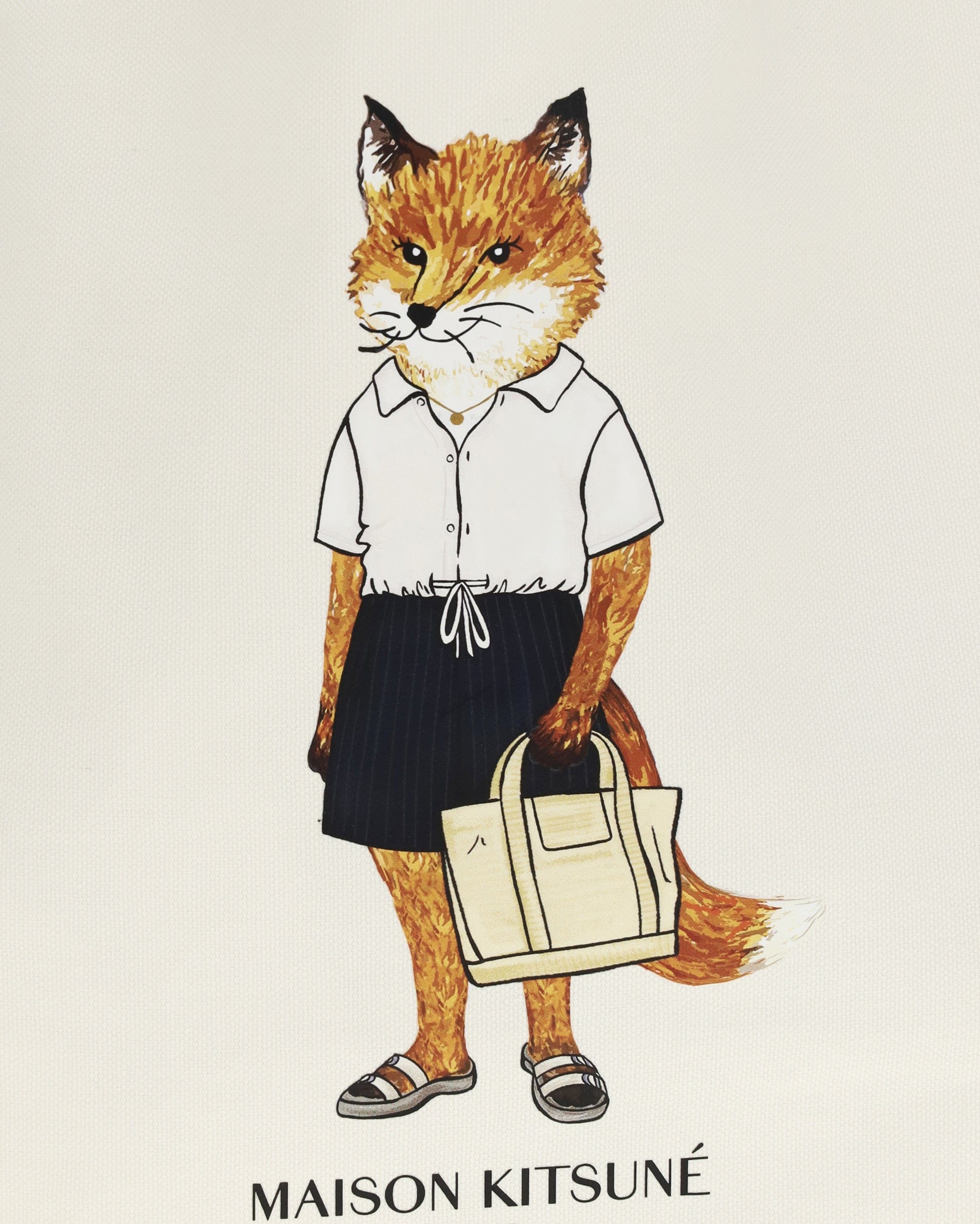 Maison Kitsuné Dressed Fox Tote Bag