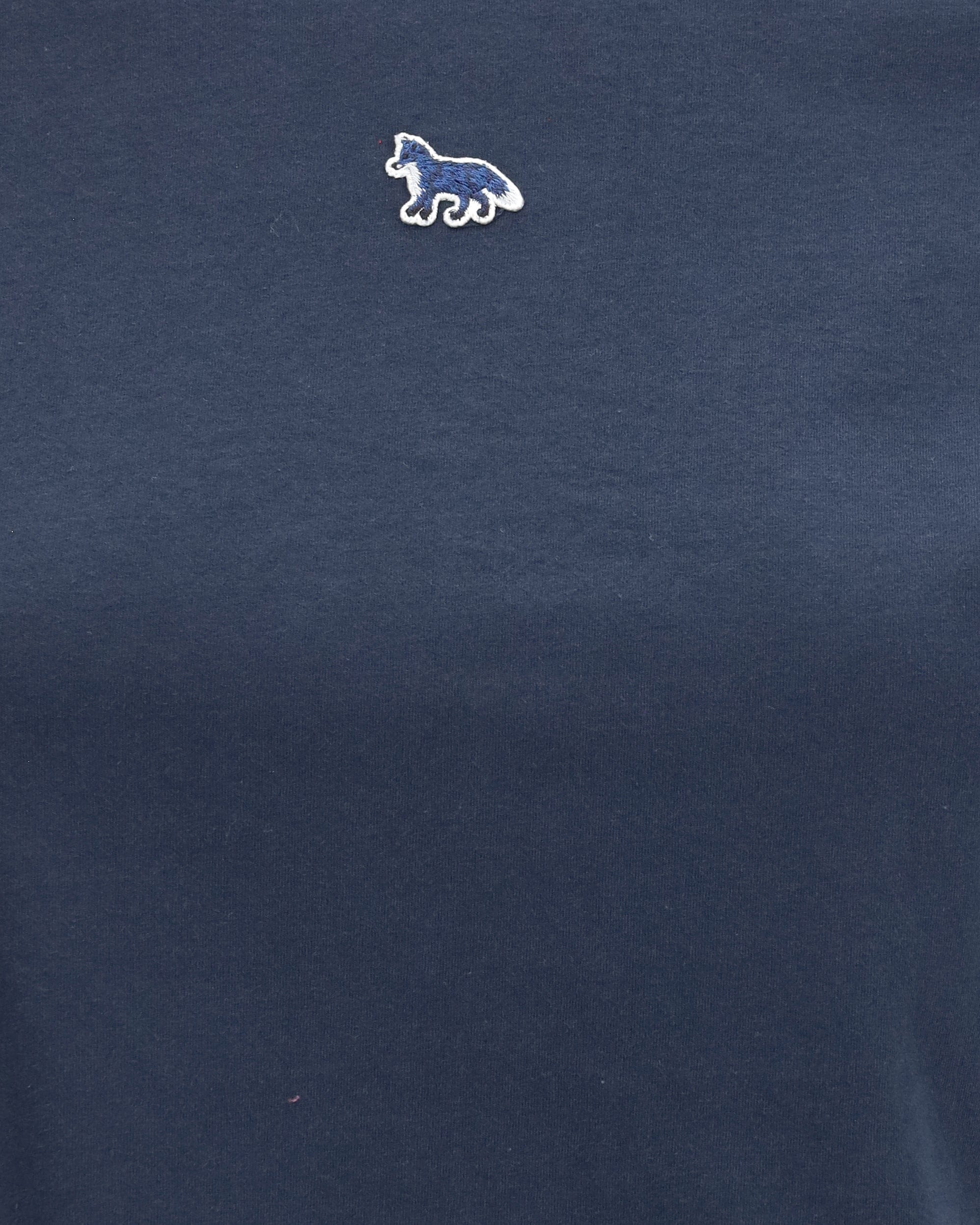 Maison Kitsuné Embroidered Cotton Crew Neck T-Shirt