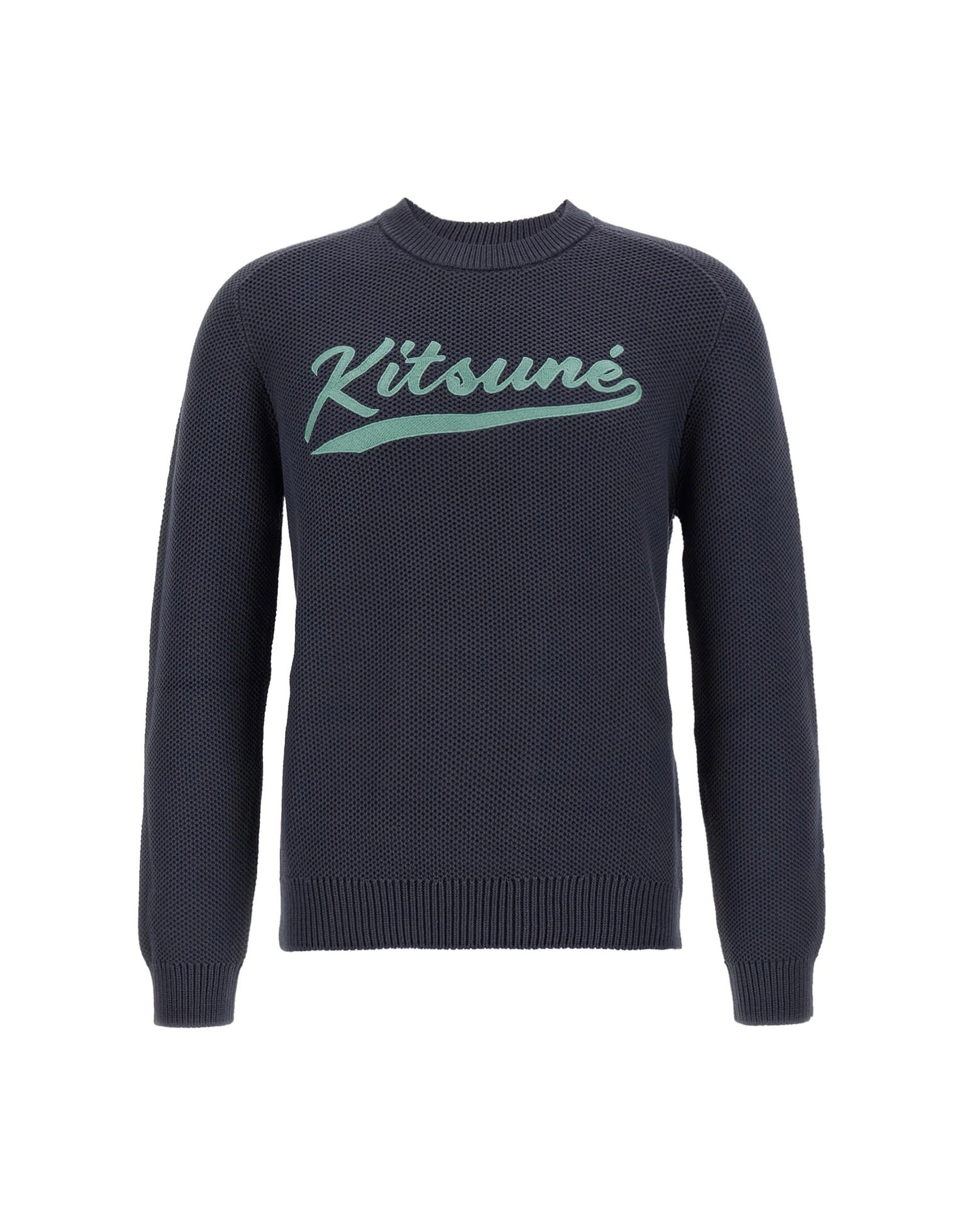 Maison Kitsuné Maison Kitsuné Varsity Textured Cotton Sweater