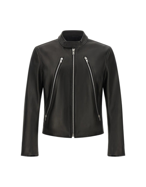 Maison Margiela 5-Zip Leather Jacket | Sendegaro