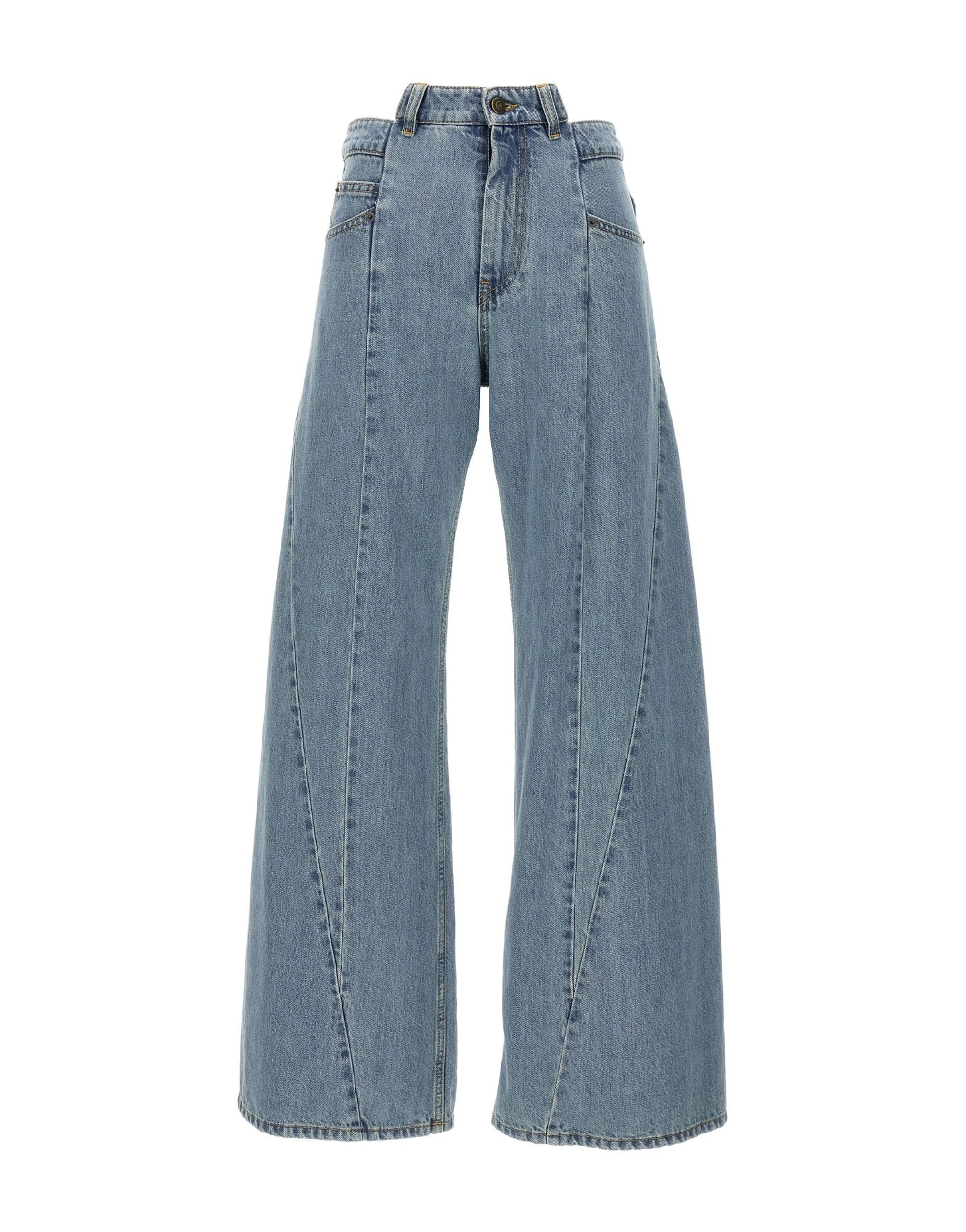 Maison Margiela Maison Margiela Asymmetrical Waist Wide-Leg Jeans