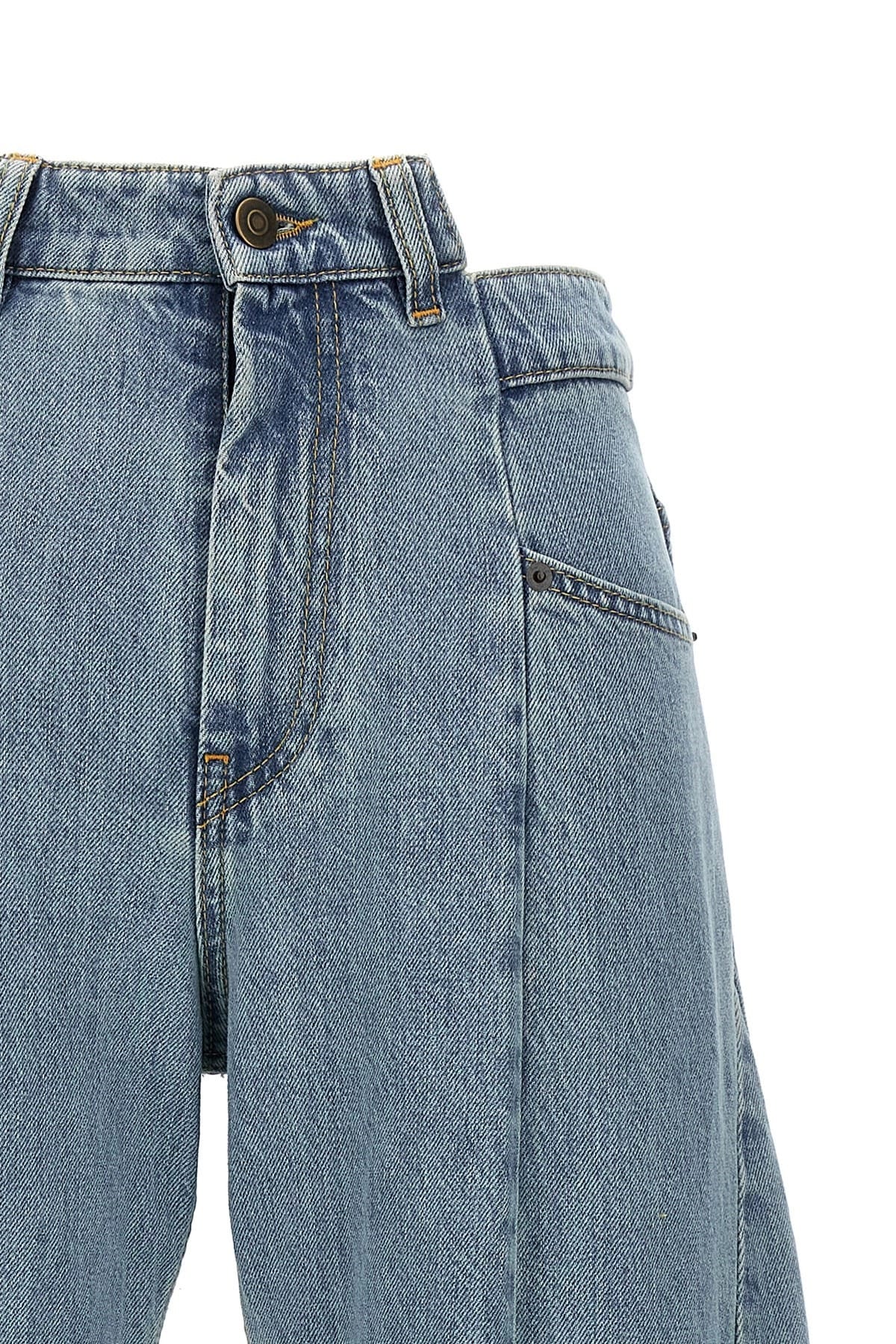 Jeans larges à taille asymétrique Maison Margiela
