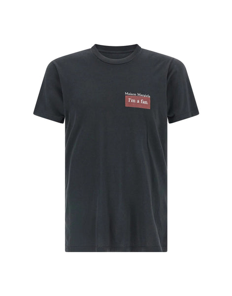 maison margiela Tシャツ Maison Margiela Camiseta Preta Estampada | Sendegaro BR