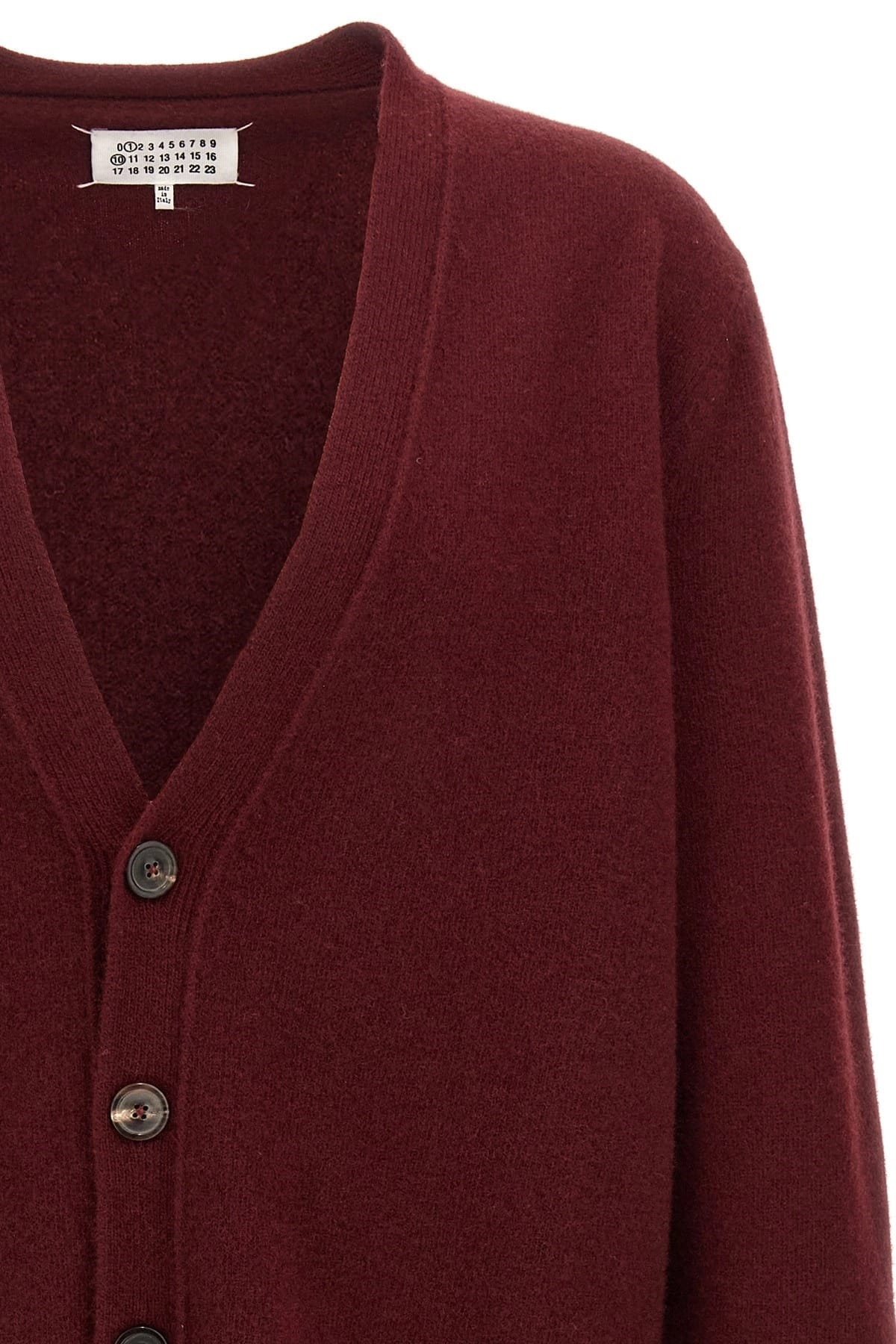 maison margiela カーディガン ボルドー Maison Margiela ボルドーウールカーディガン | Sendegaro JP