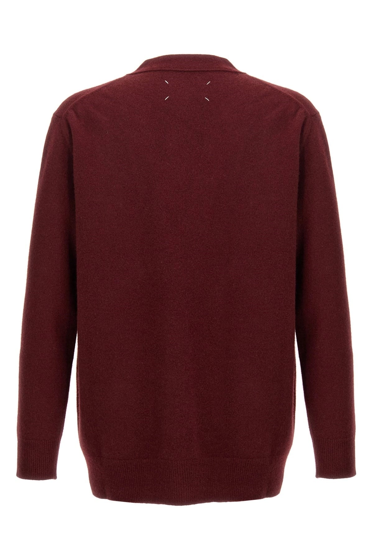 Maison Margiela Maison Margiela Bordeaux Wool Cardigan
