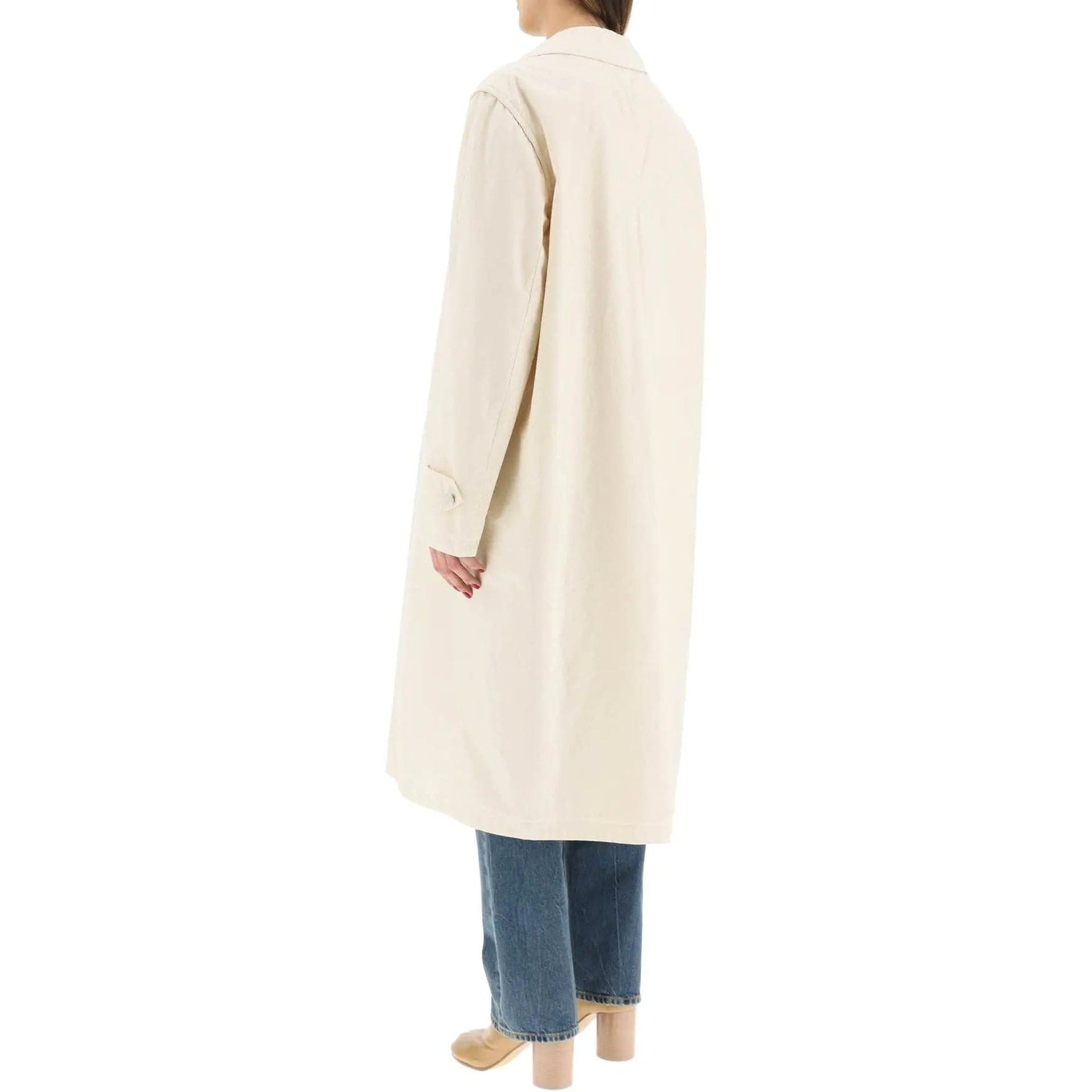 Maison Margiela Cotton Long-Sleeve Coat With Buttons