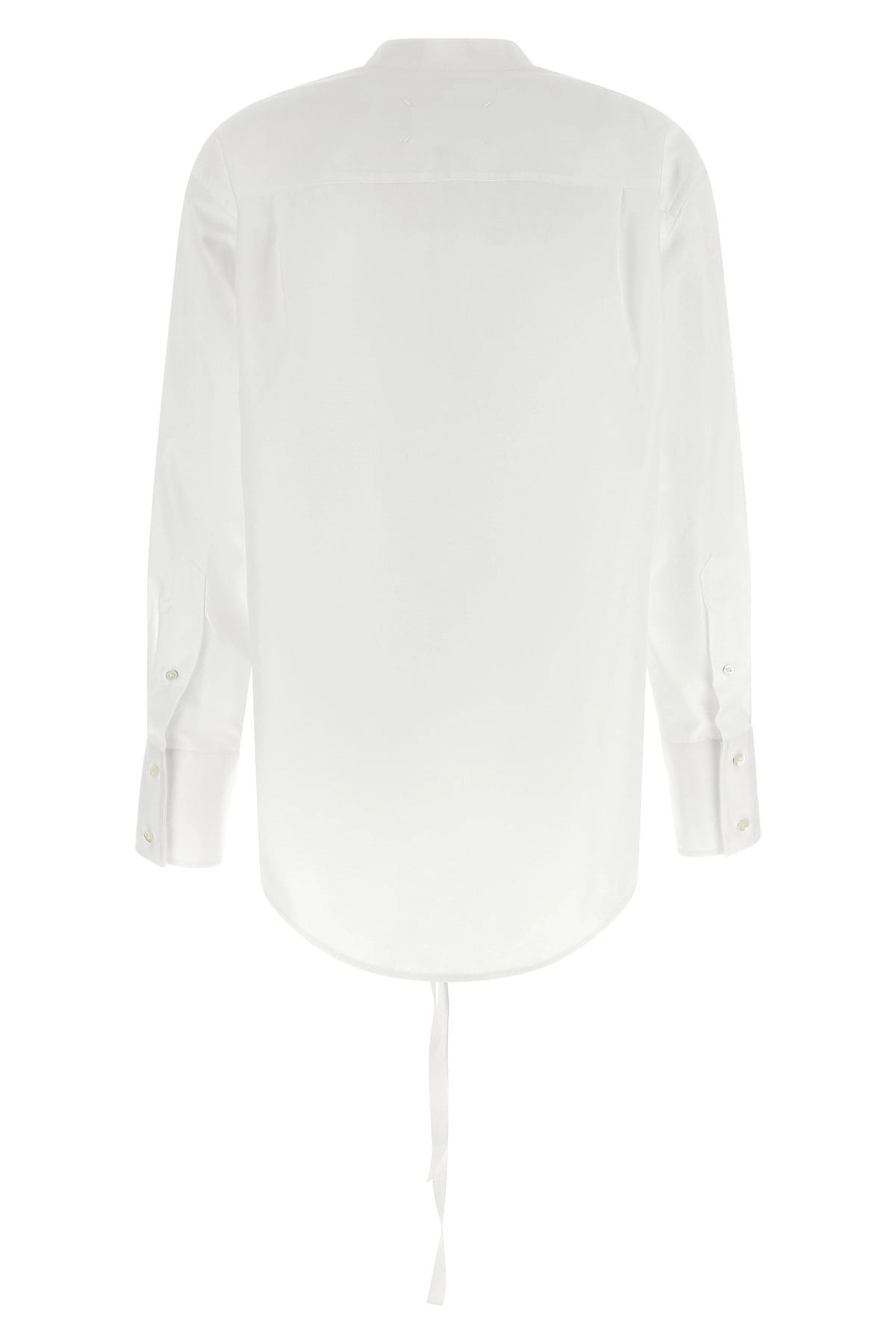 Maison Margiela Maison Margiela Cotton Poplin V-Neck Shirt