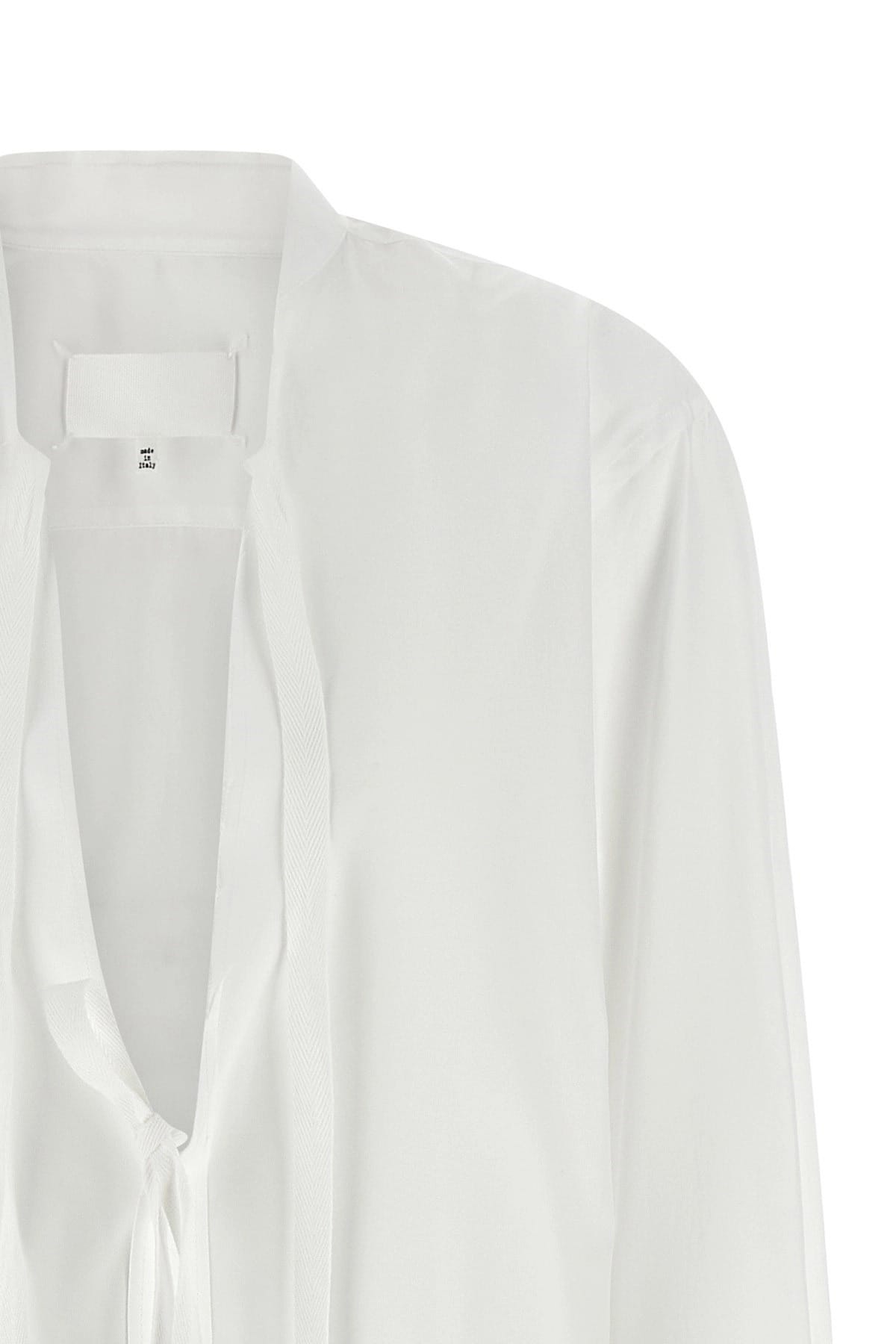 Maison Margiela Cotton Poplin V-Neck Shirt