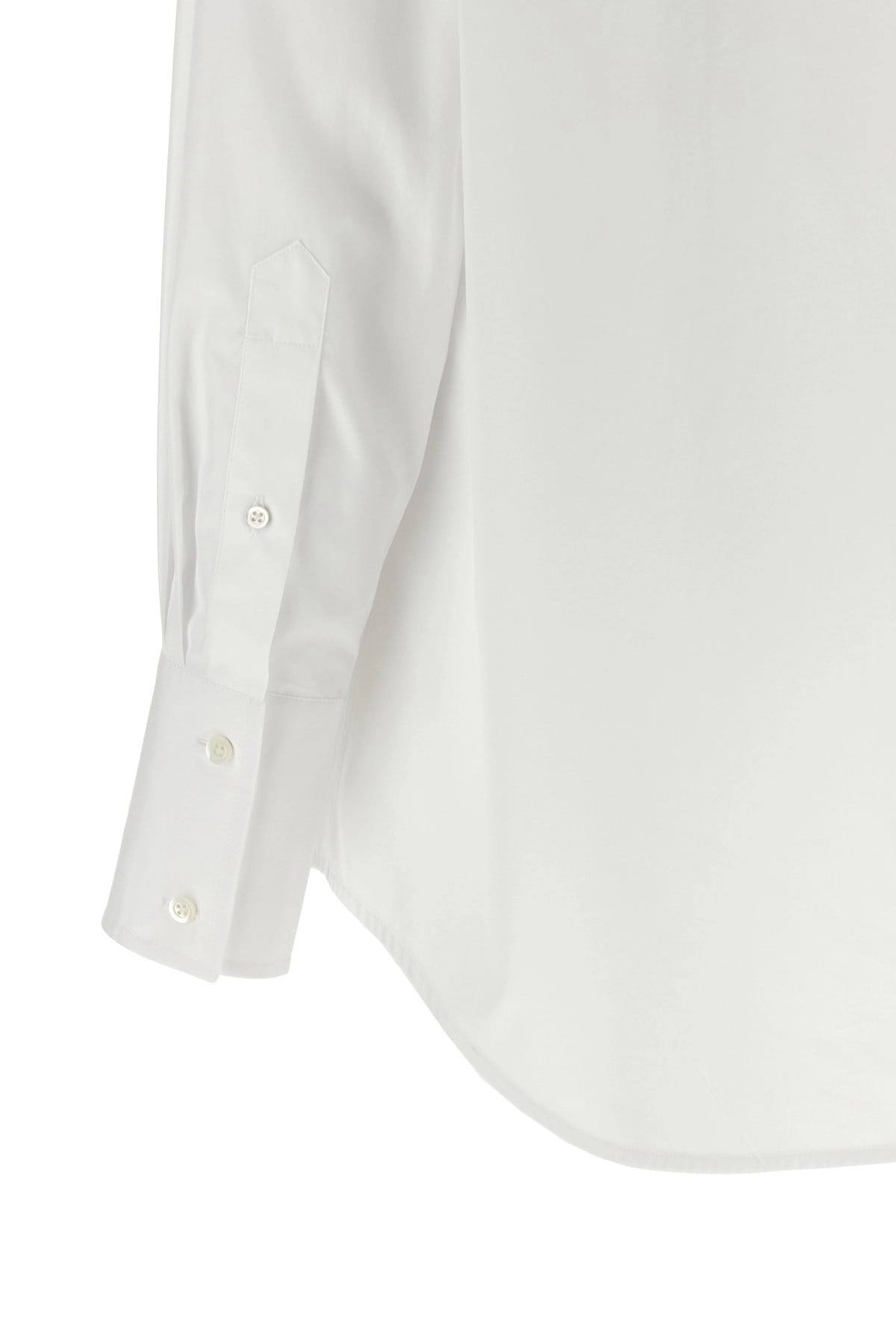 Maison Margiela Cotton Poplin V-Neck Shirt