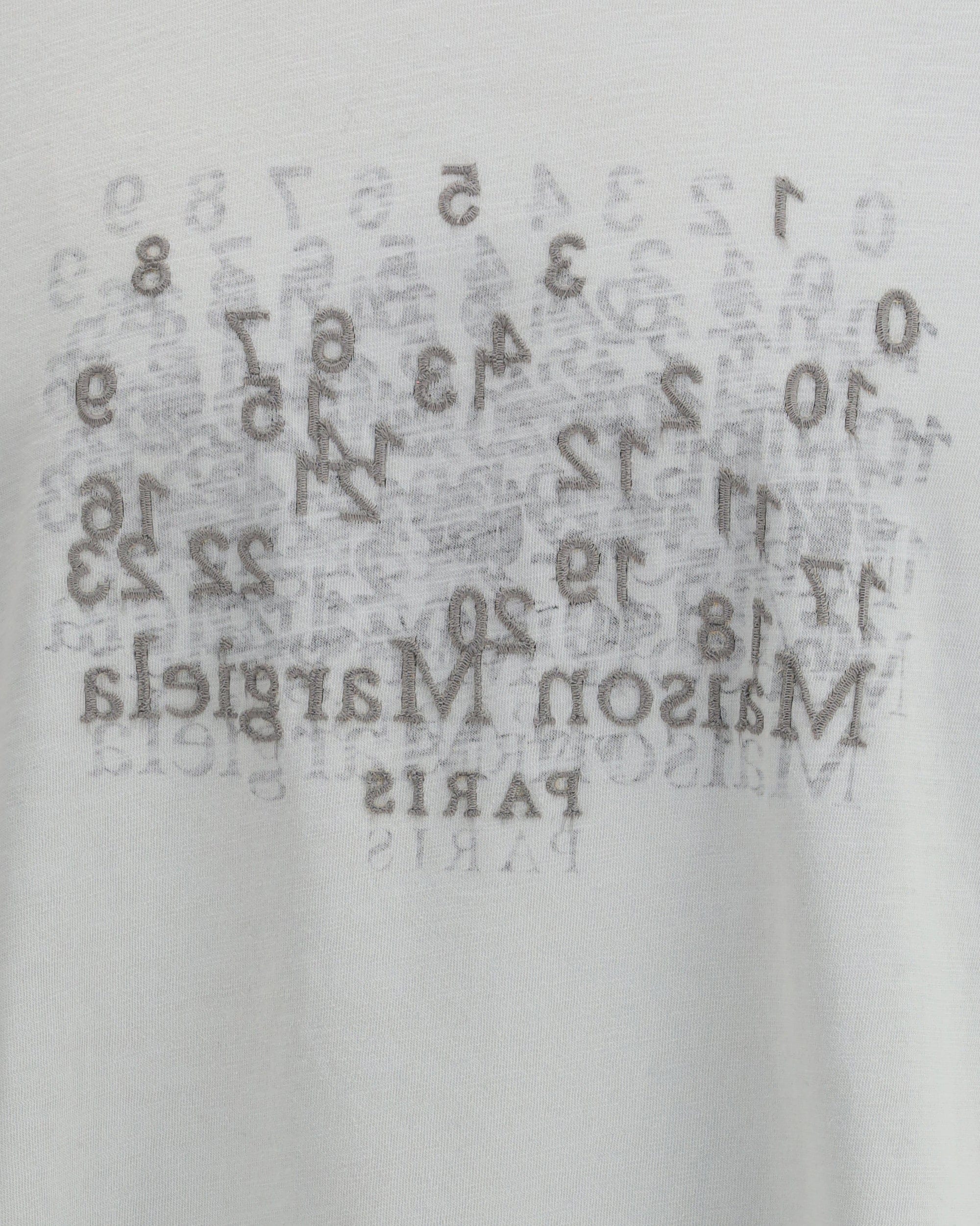 Maison Margiela Cotton T-Shirt With Tone-On-Tone Lettering Print