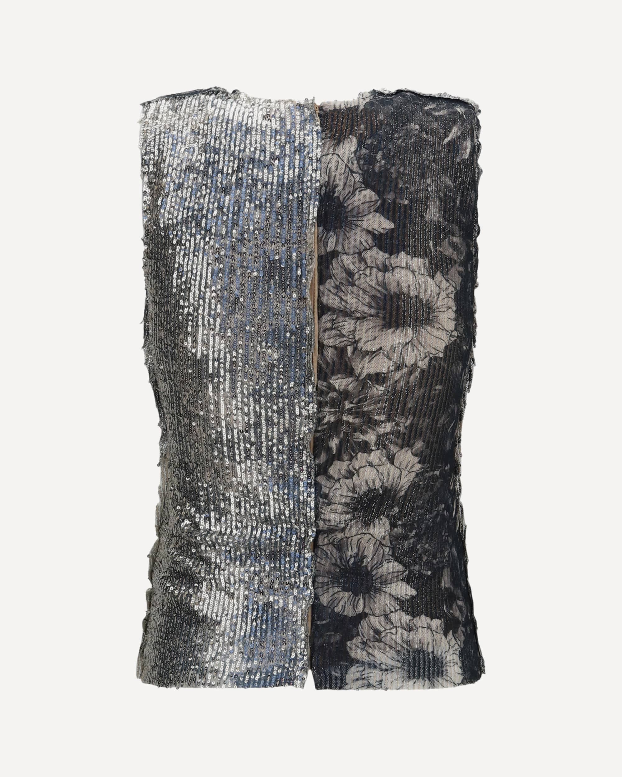 トップス maison martin Margiela Maison Margiela Floral Sequin Sleeveless Top | Sendegaro