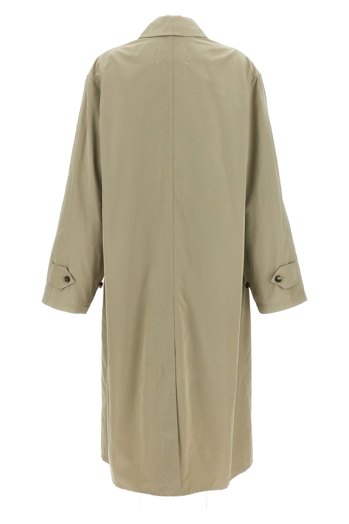 Maison Margiela Green Single-Breasted Trench Coat