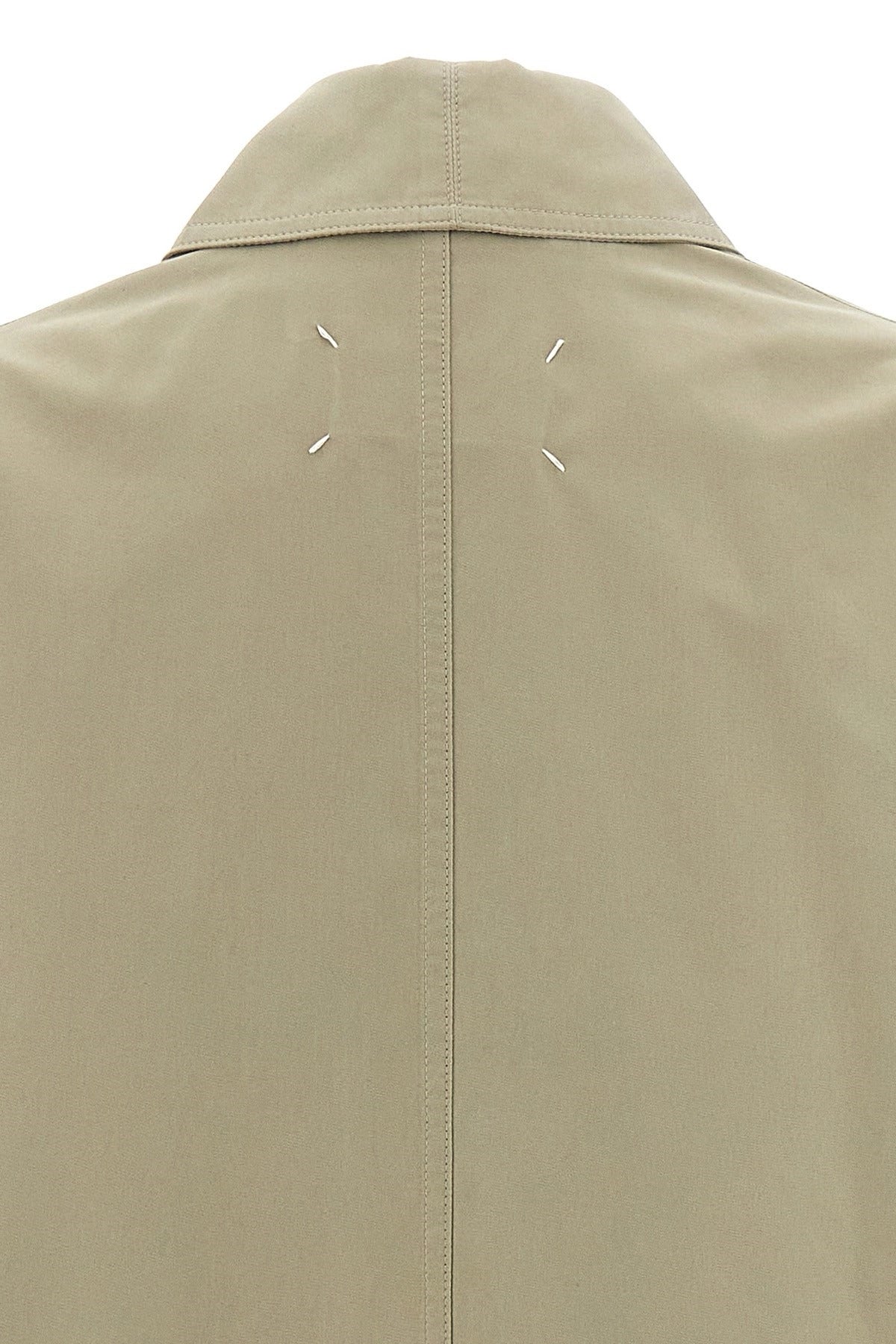 Maison Margiela Green Single-Breasted Trench Coat