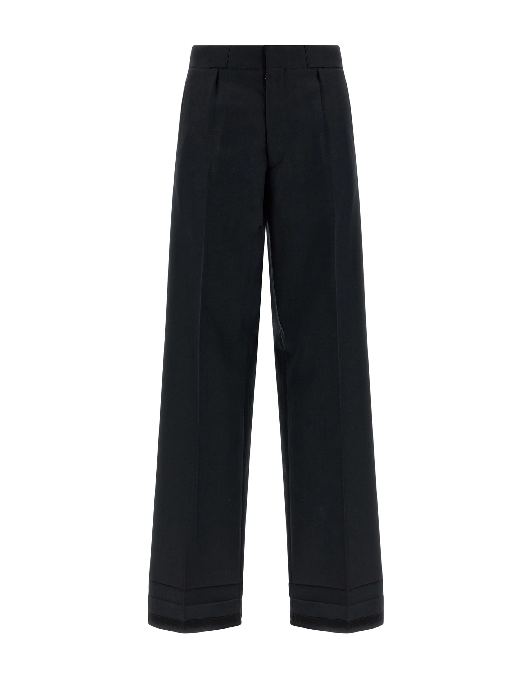 Maison Margiela Maison Margiela Herringbone Wide-Leg Trousers