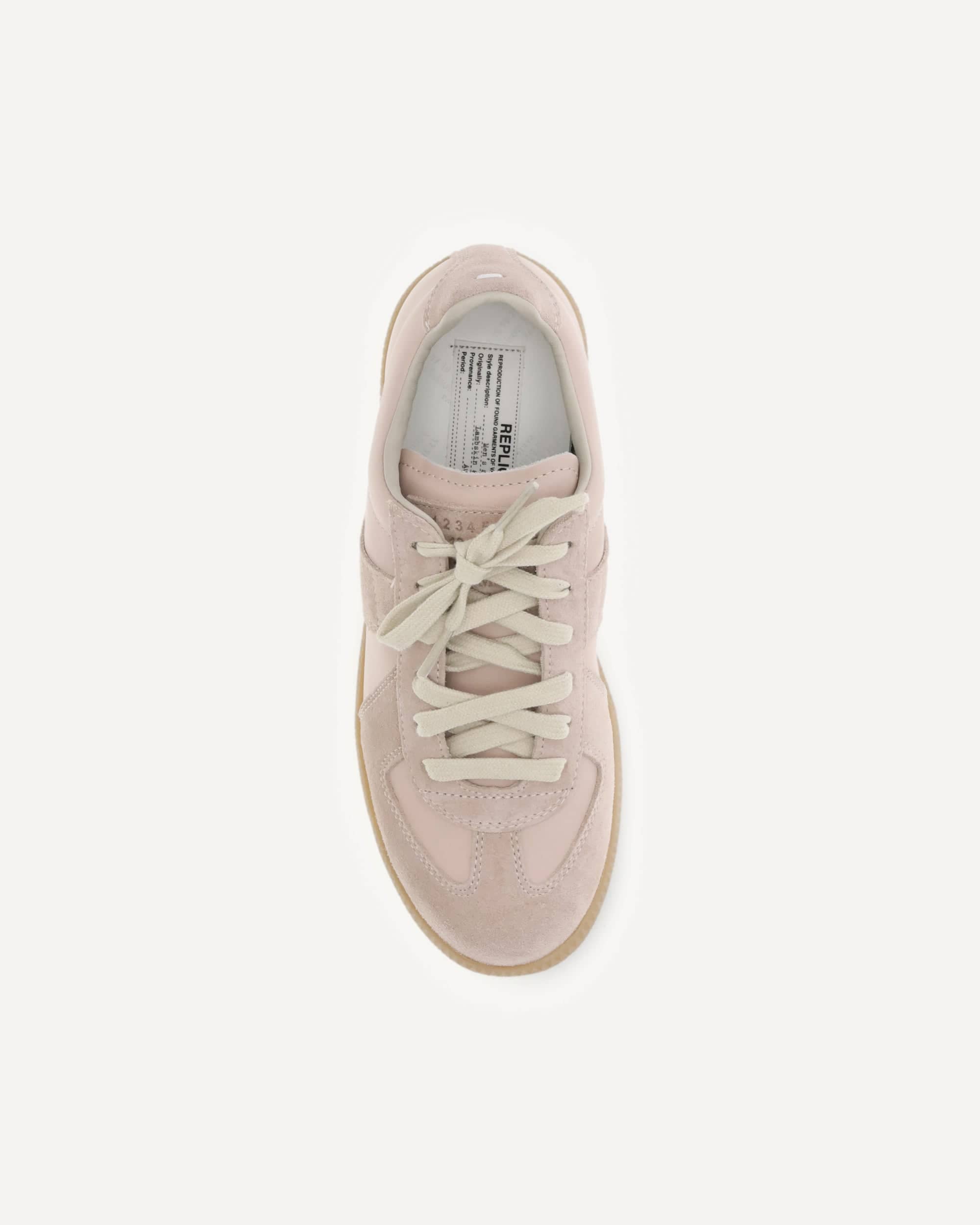 Maison Margiela Leather Sneakers With Suede Detailing
