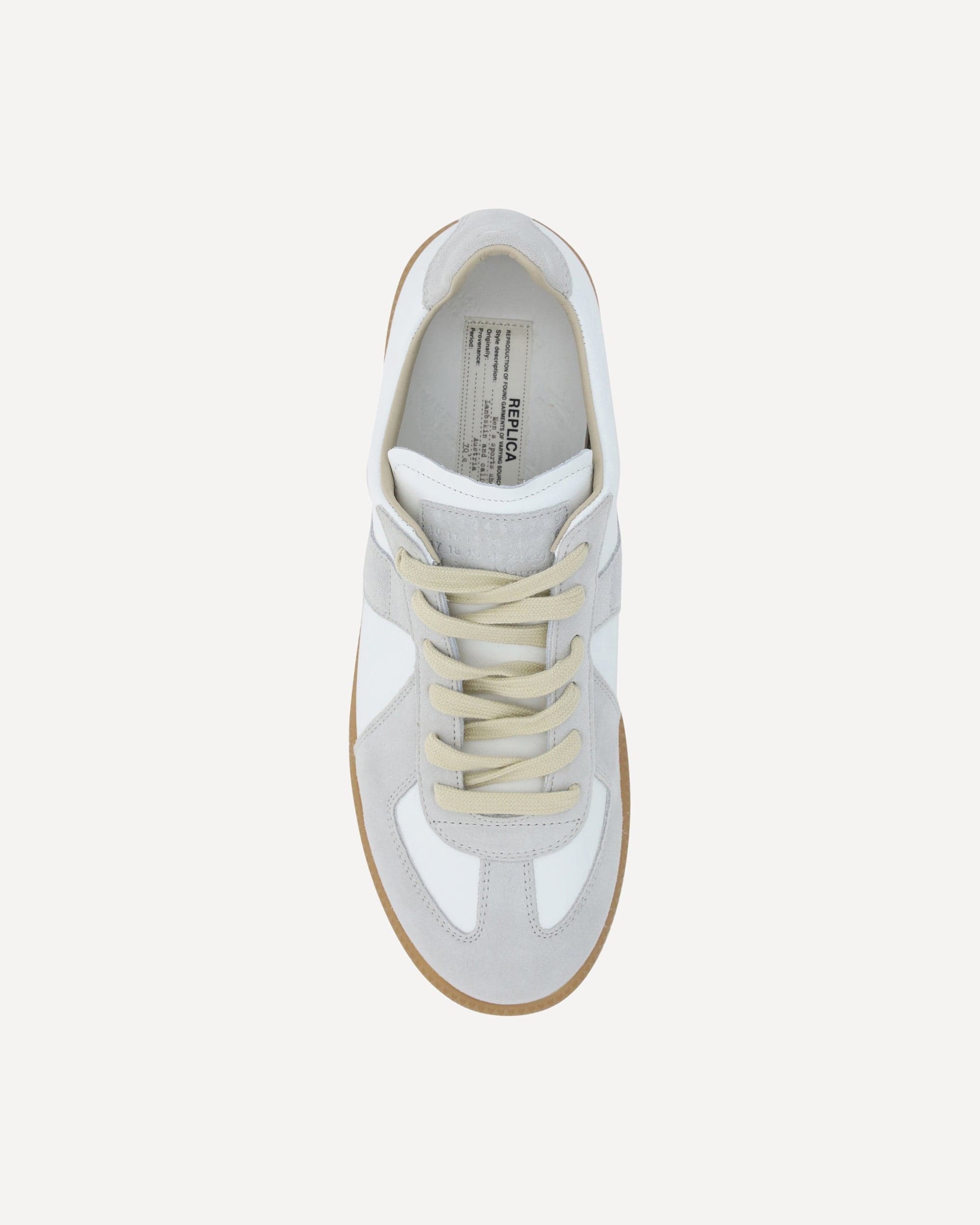 Maison Margiela Leather Sneakers With Suede Details