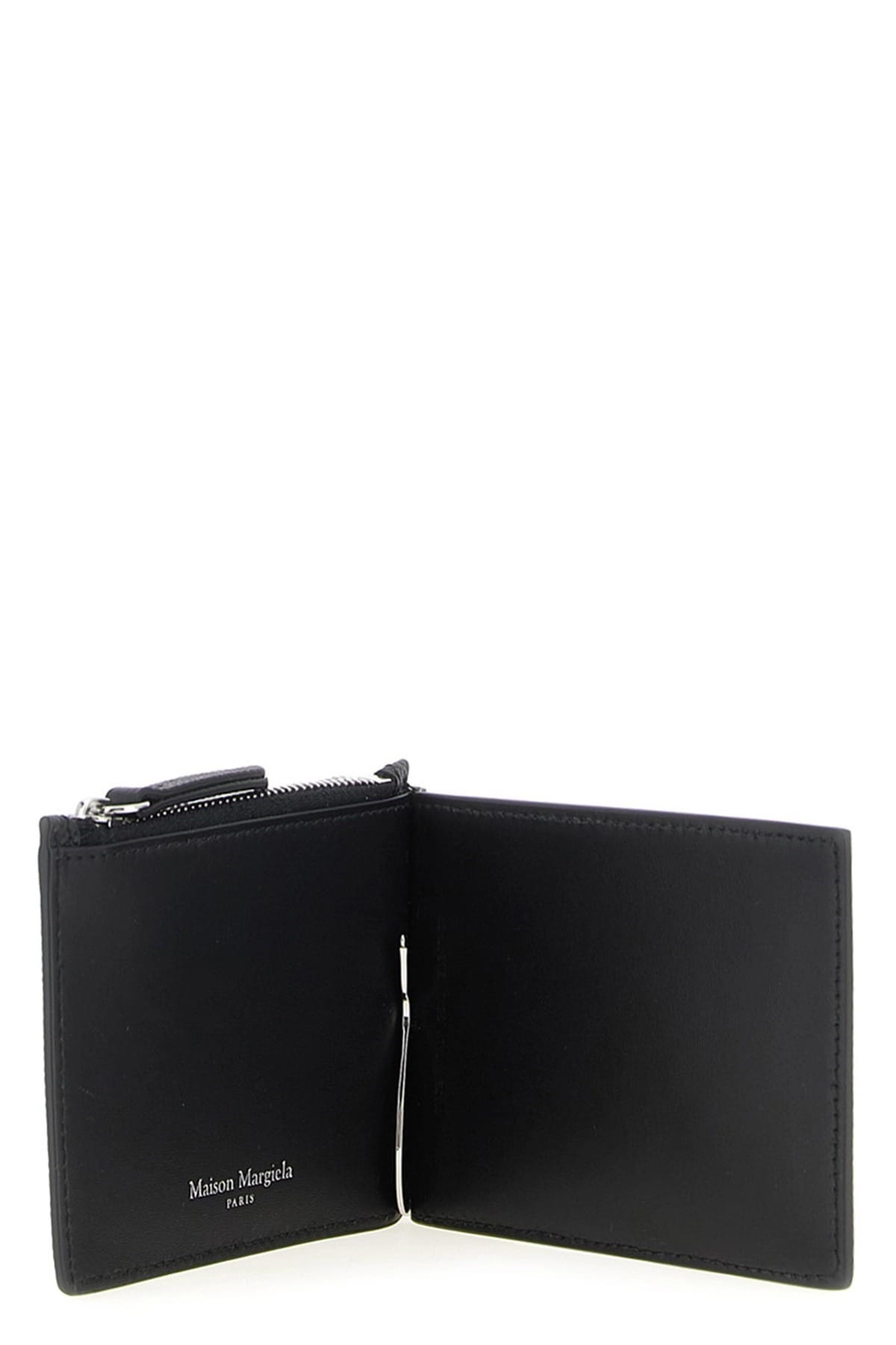 Maison Margiela Maison Margiela Logo Embroidered Leather Wallet