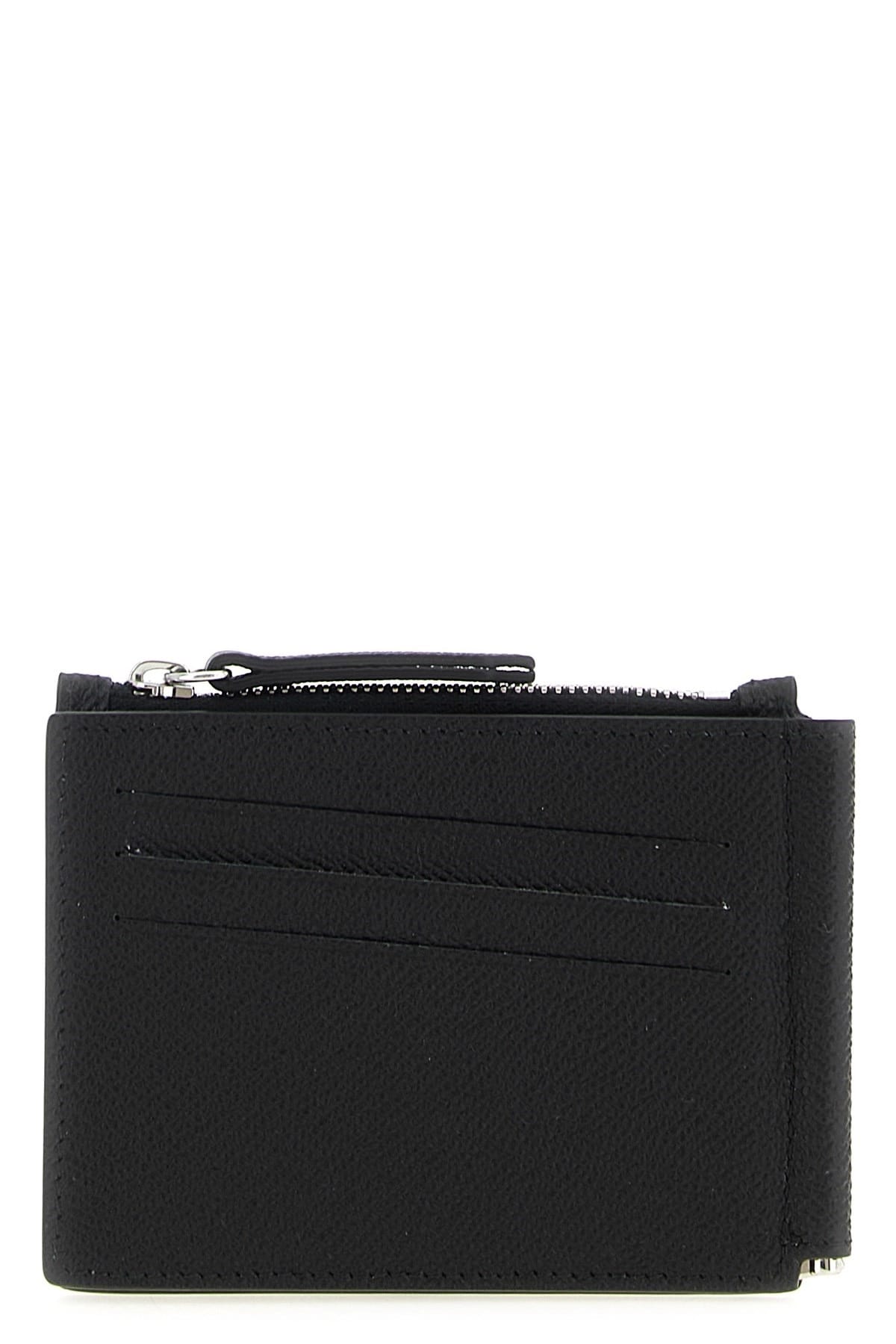 Maison Margiela Maison Margiela Logo Embroidered Leather Wallet