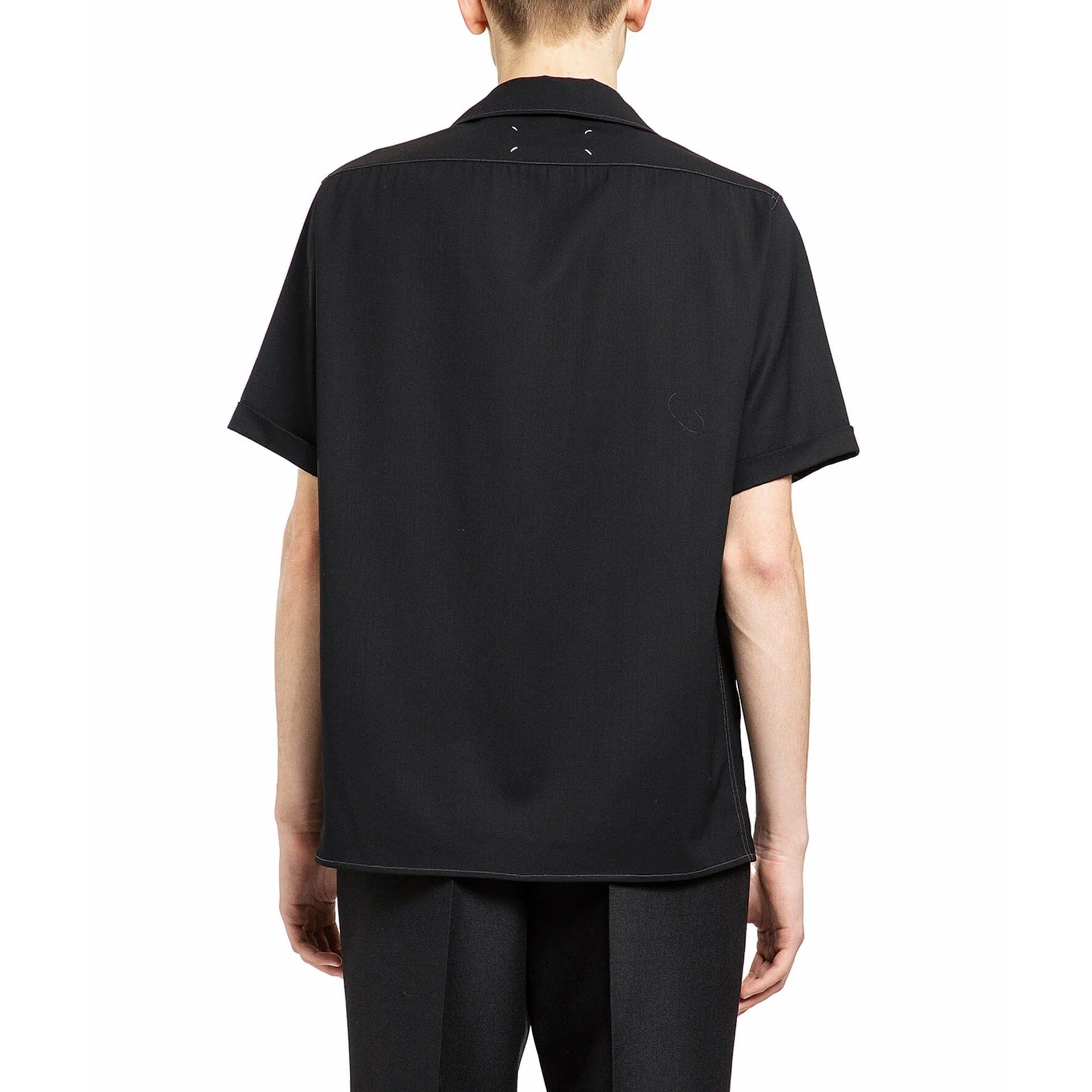 Maison Margiela Short-Sleeve Wool Shirt