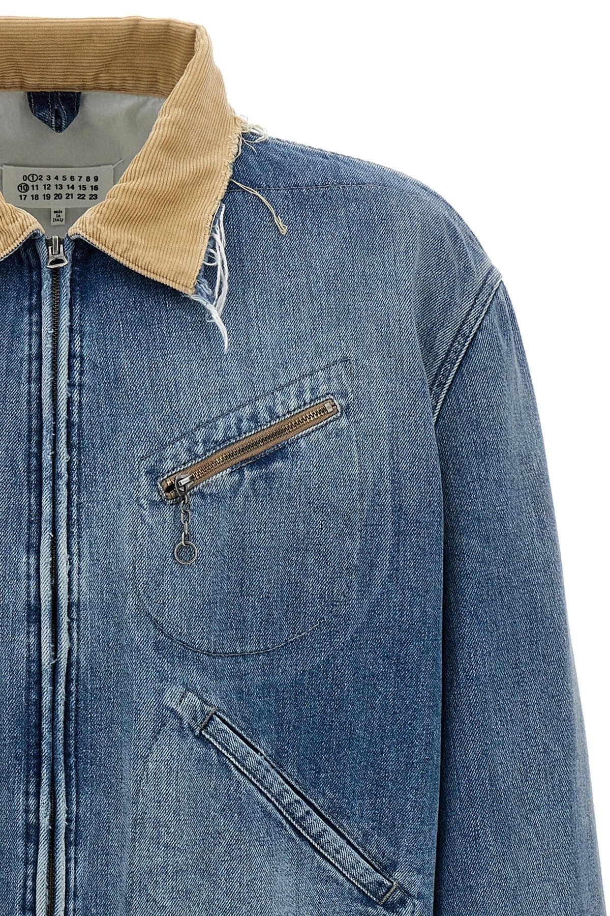 Maison Margiela Maison Margiela Stonewashed Corduroy Collar Denim Jacket