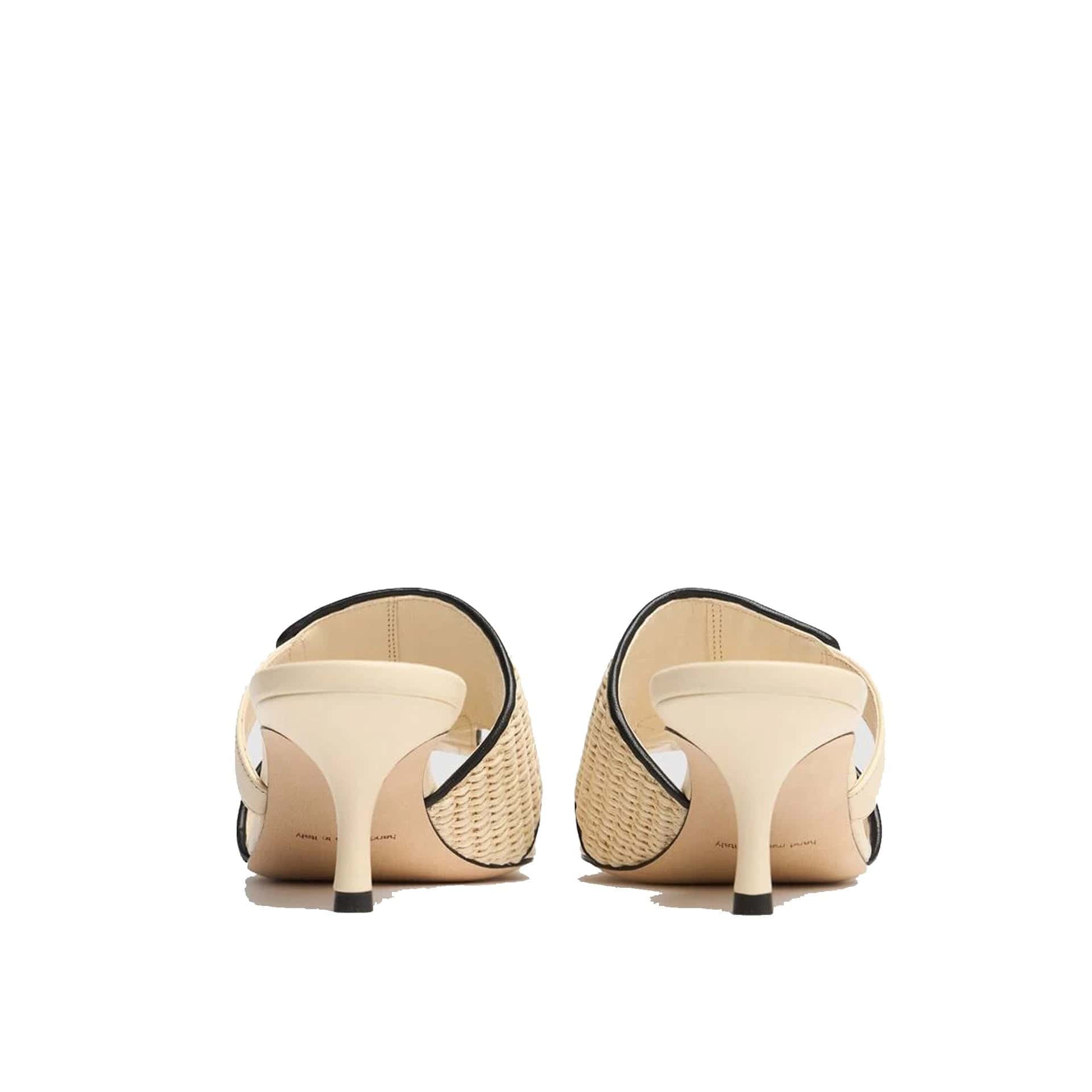 Manolo Blahnik Fabiolamu 50 Raffia Leather Sandals