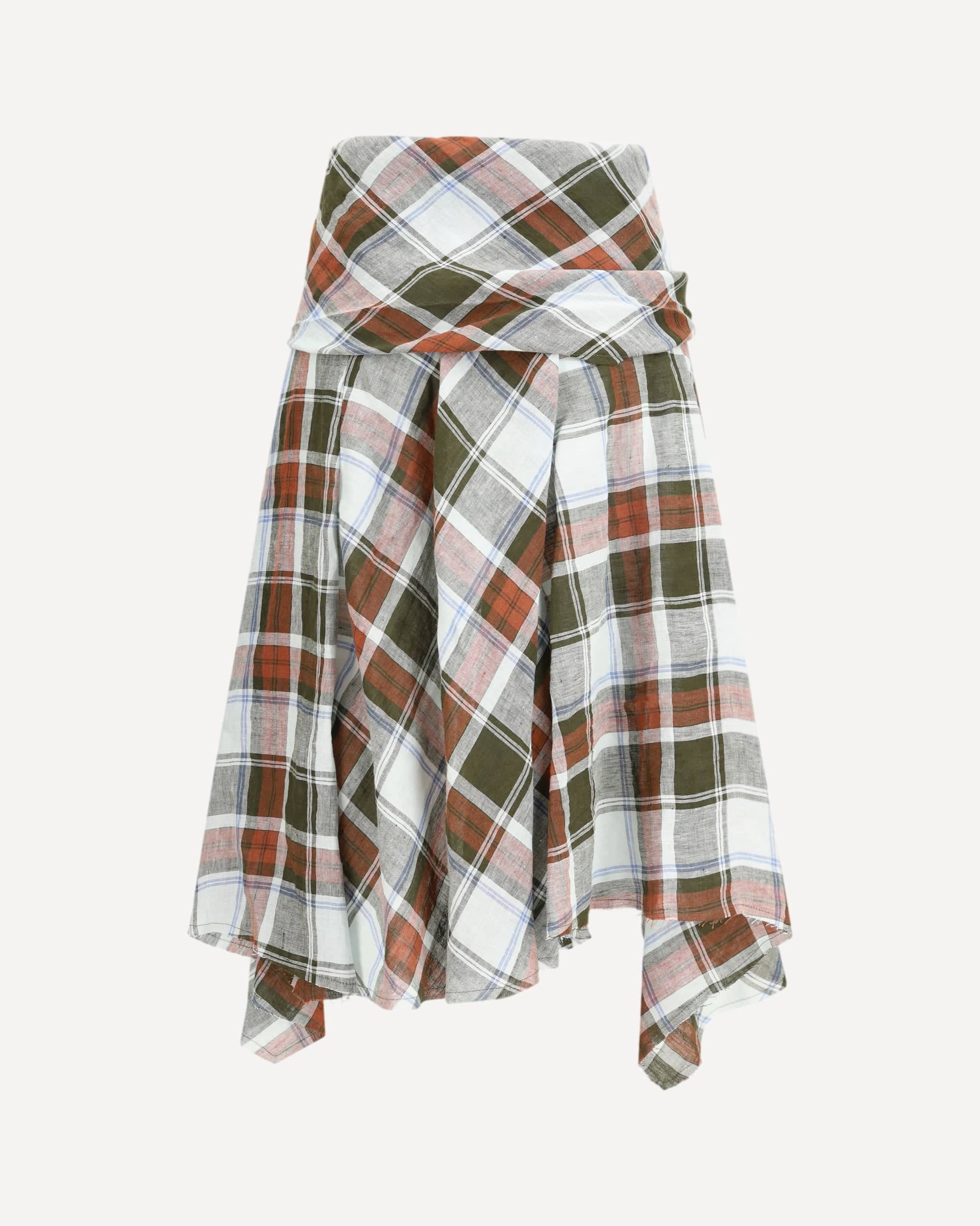 MARBELL Vivienne Checked Midi Skirt