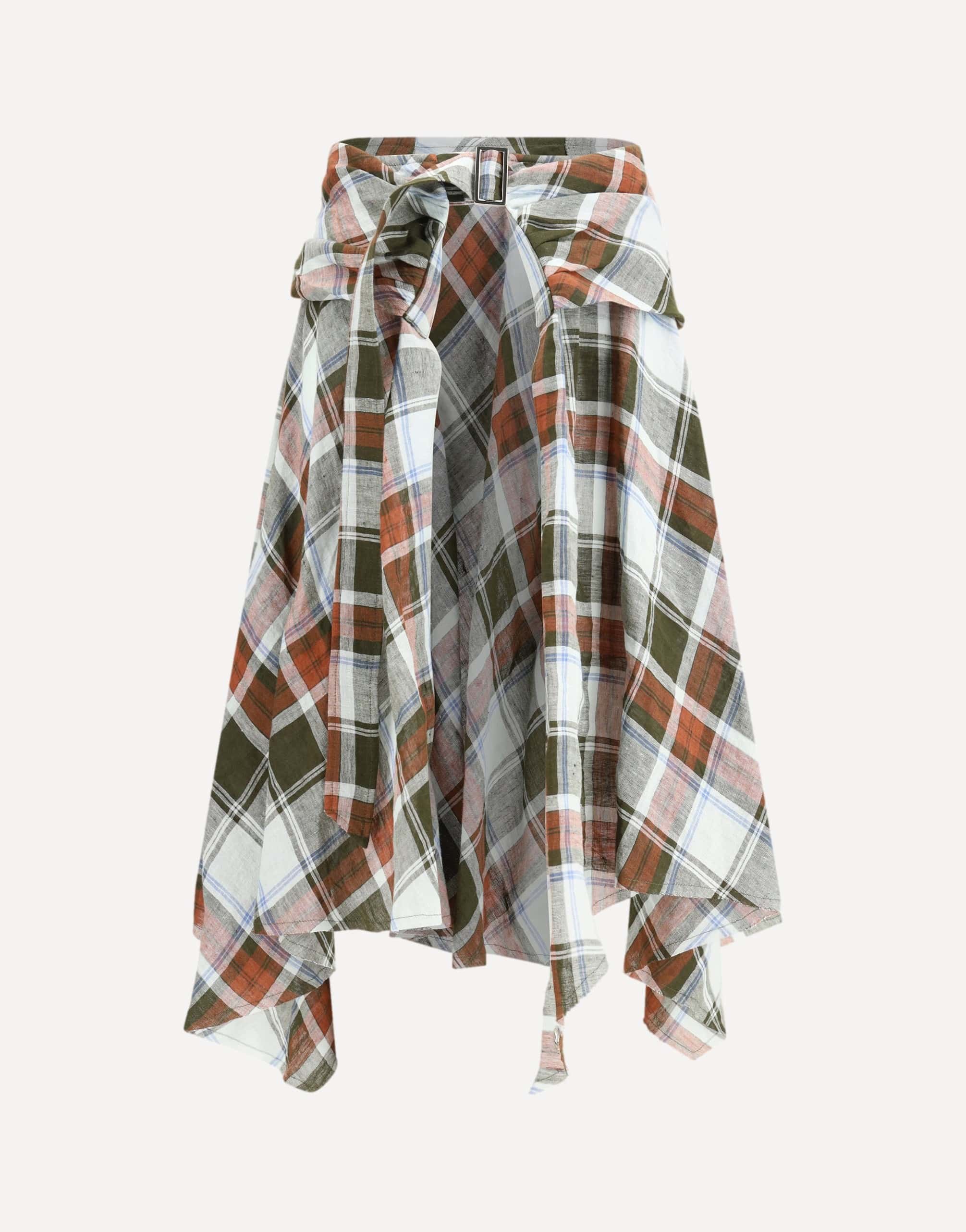 MARBELL Vivienne Checked Midi Skirt